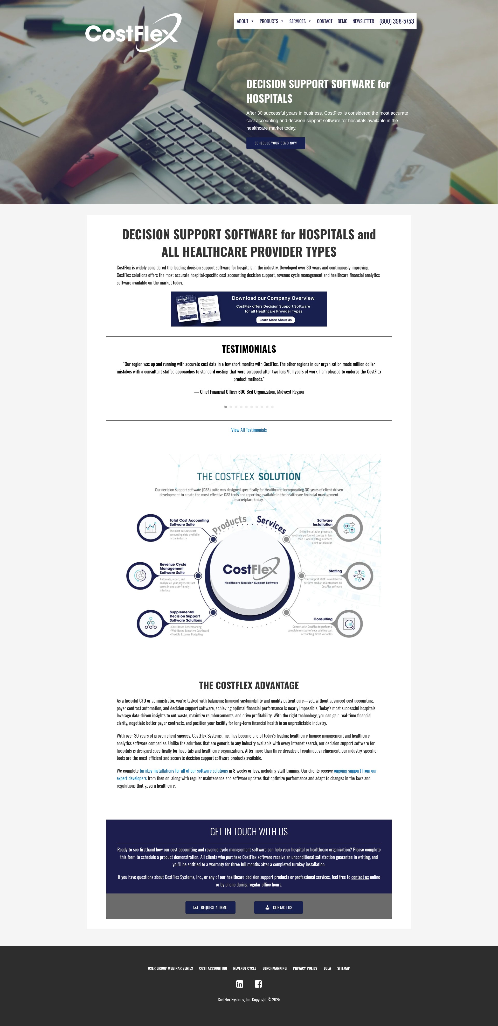 Screenshot of www.costflex.com