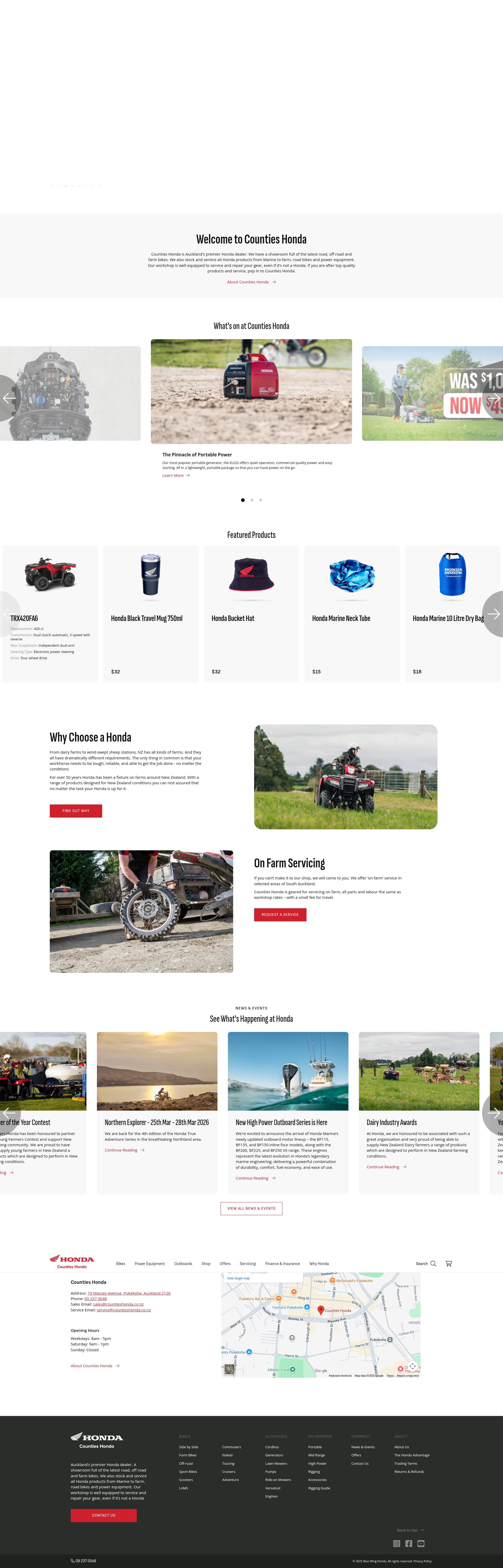 Screenshot of www.countieshonda.co.nz
