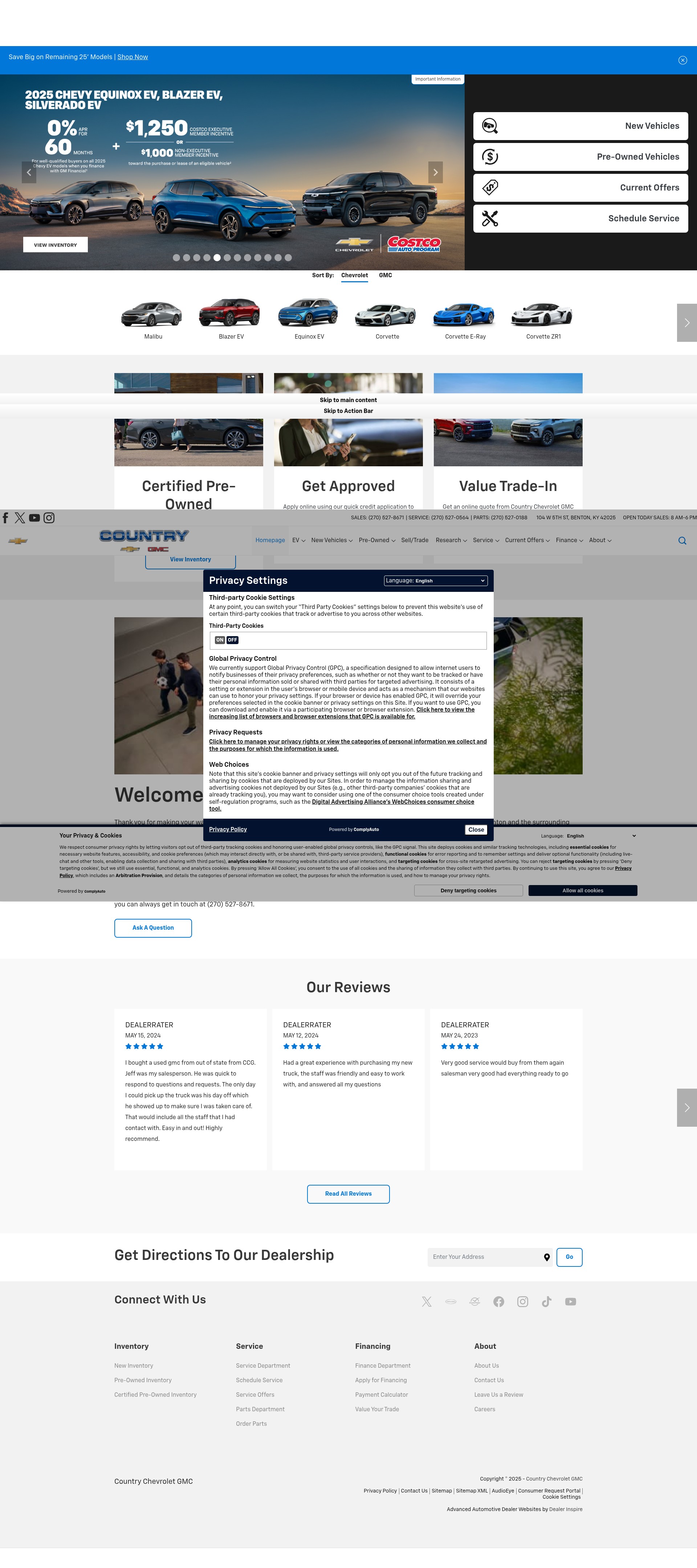 Screenshot of www.country-chevrolet.com