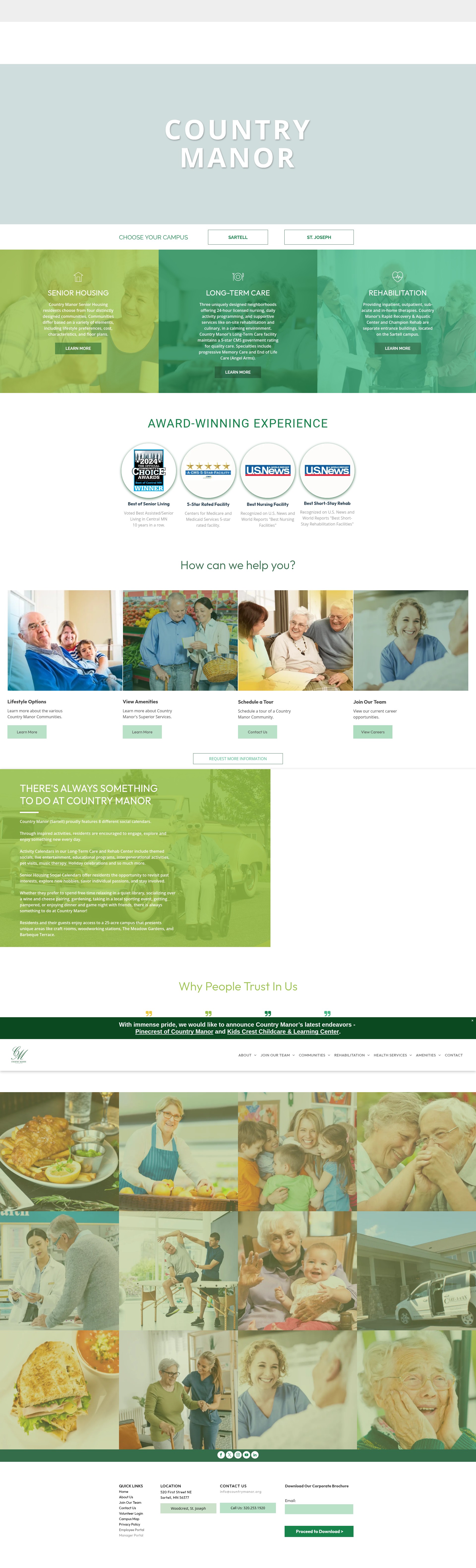 Screenshot of www.countrymanorcampus.org