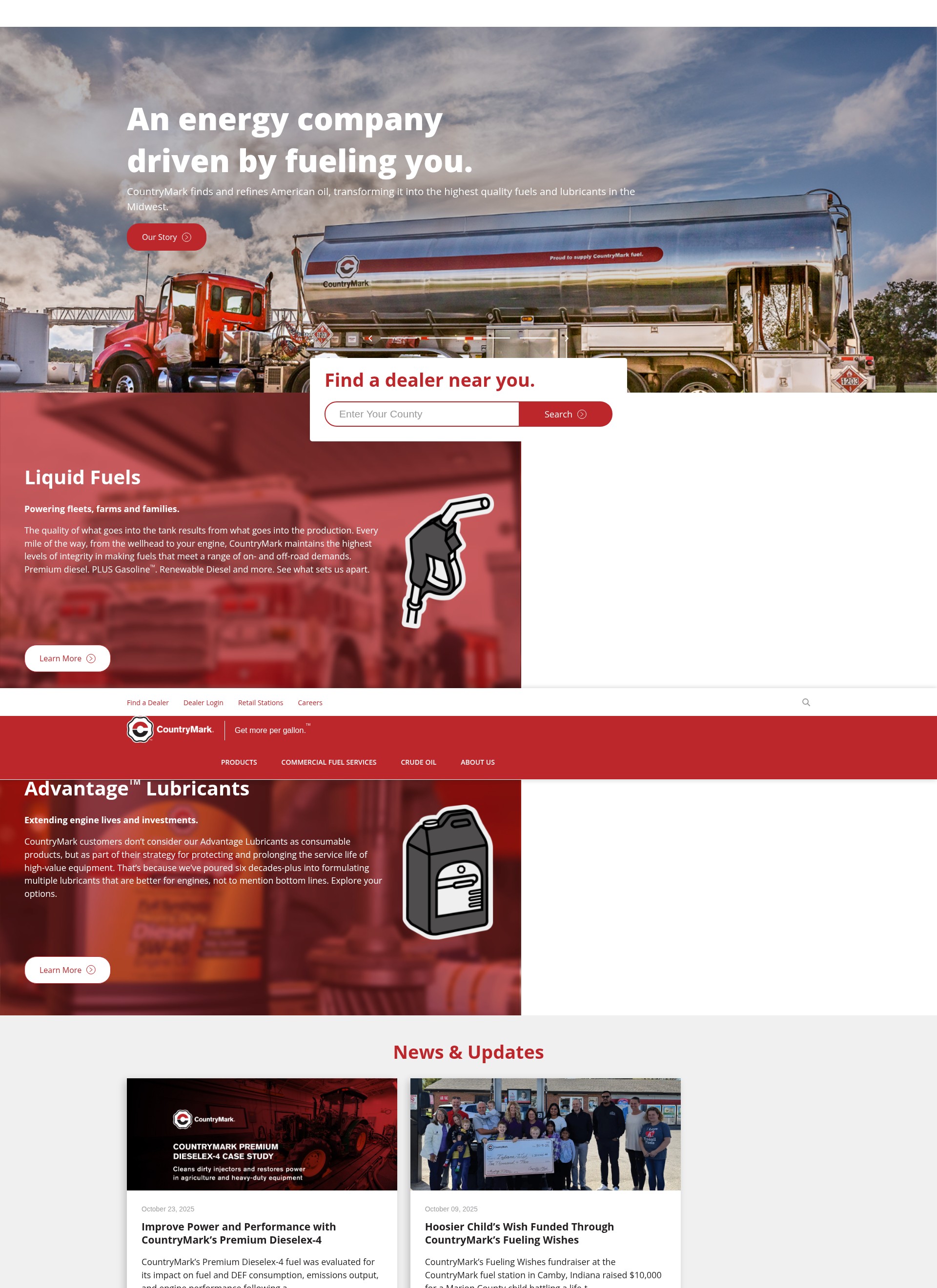 Screenshot of www.countrymark.com