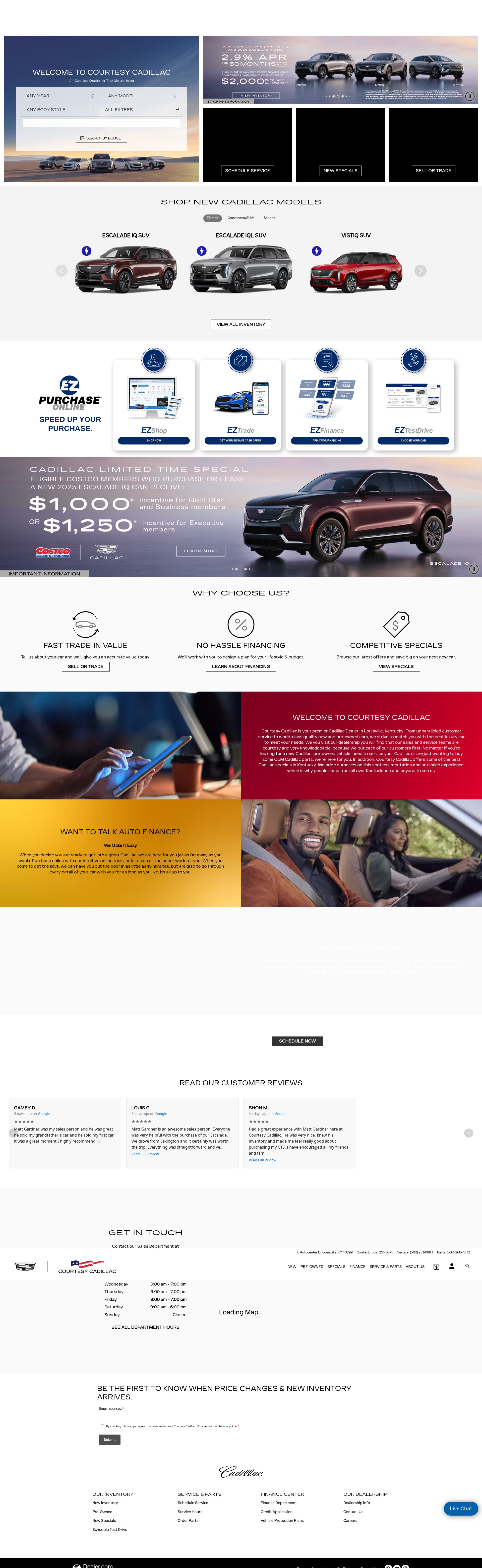 Screenshot of www.courtesycadillac.net