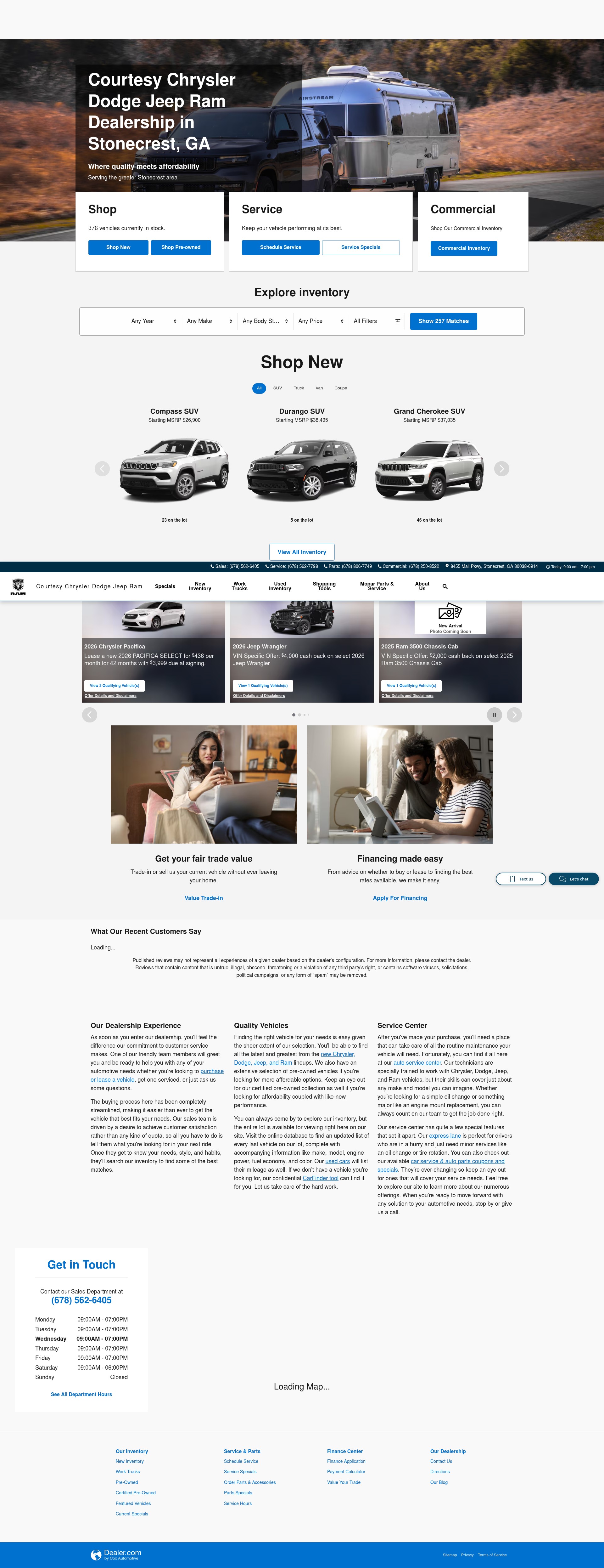 Screenshot of www.courtesydodgechryslerjeepram.com