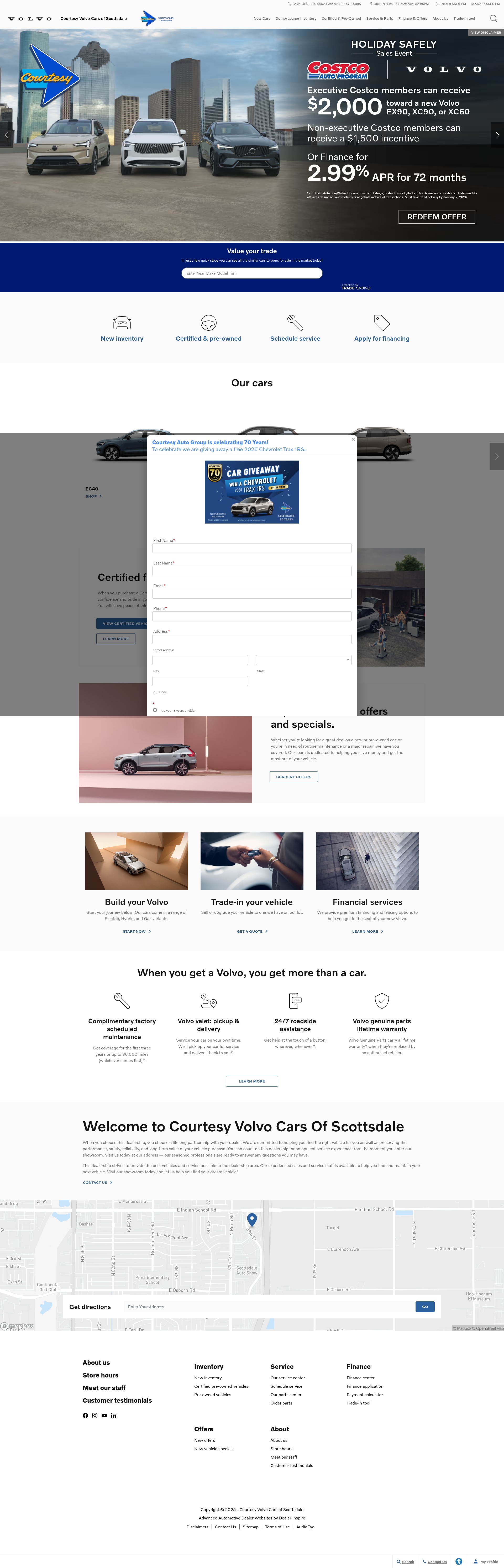 Screenshot of www.courtesyvolvocarsofscottsdale.com
