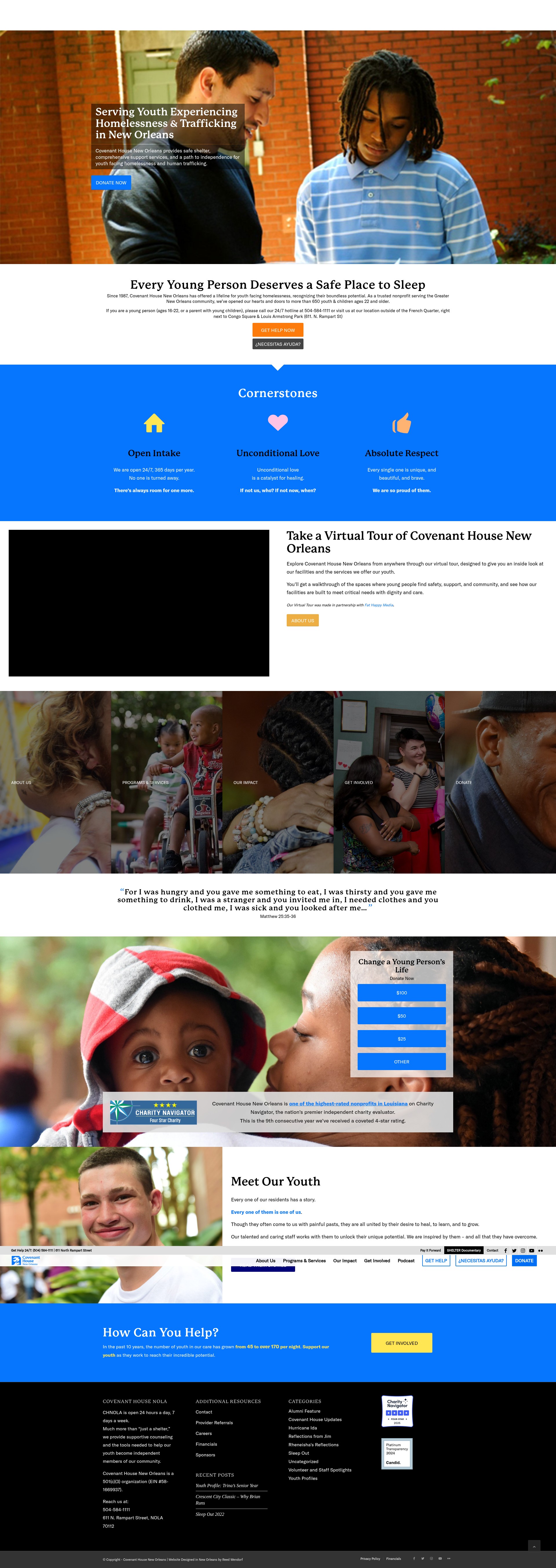 Screenshot of www.covenanthousenola.org