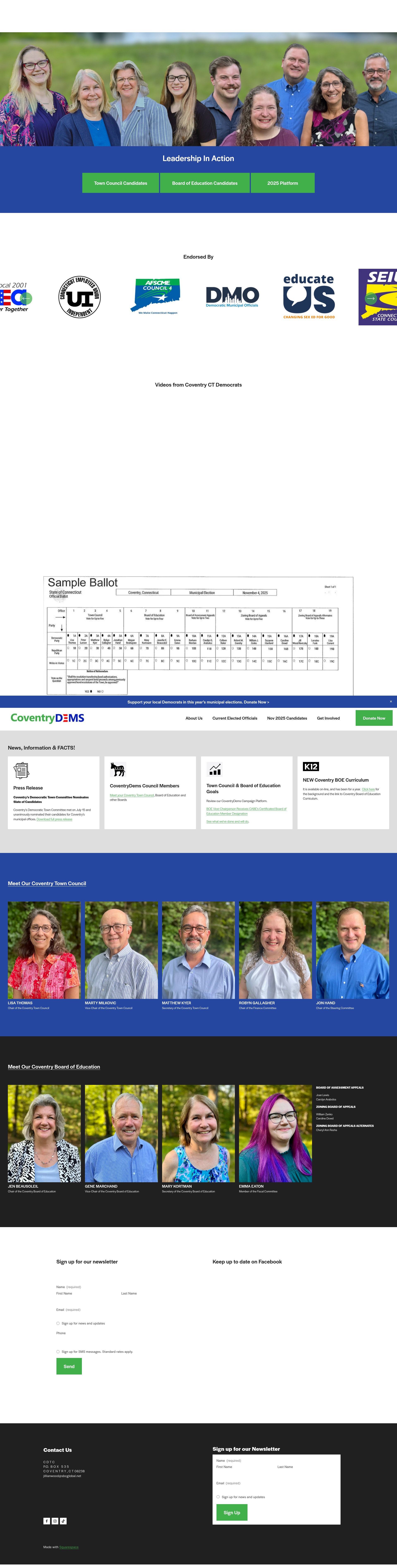 Screenshot of www.coventryctdems.com