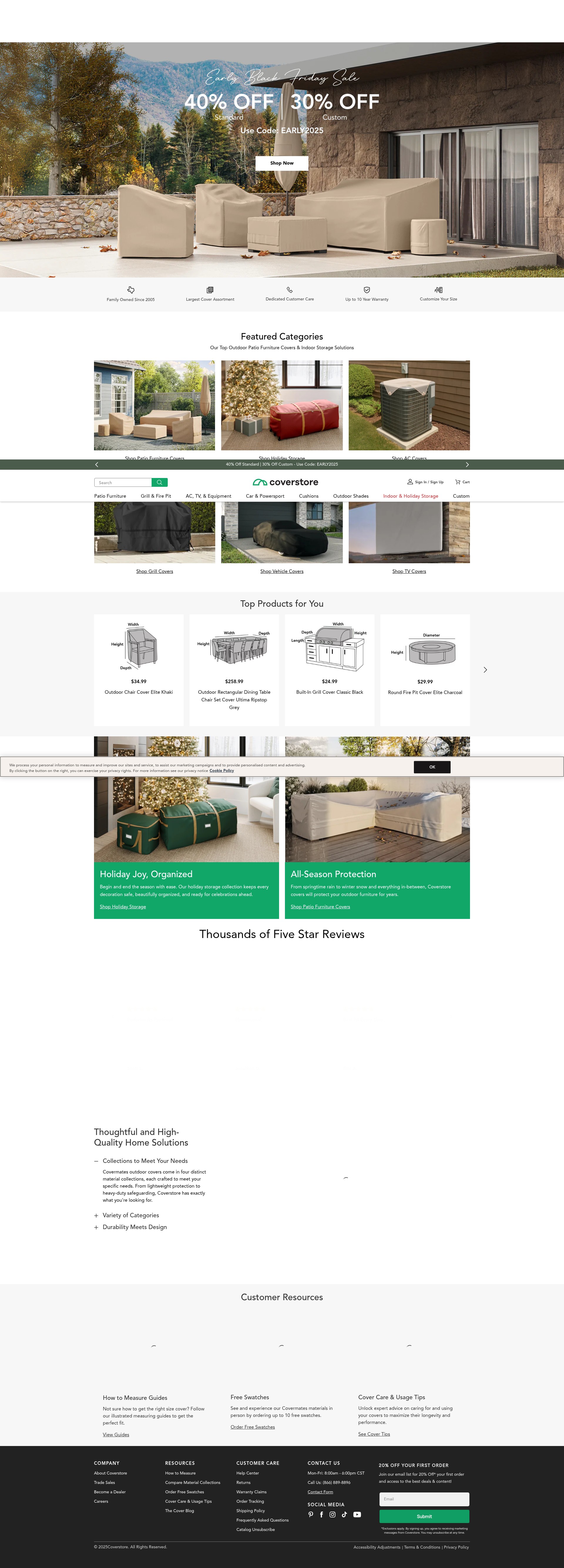 Screenshot of www.coverstore.com