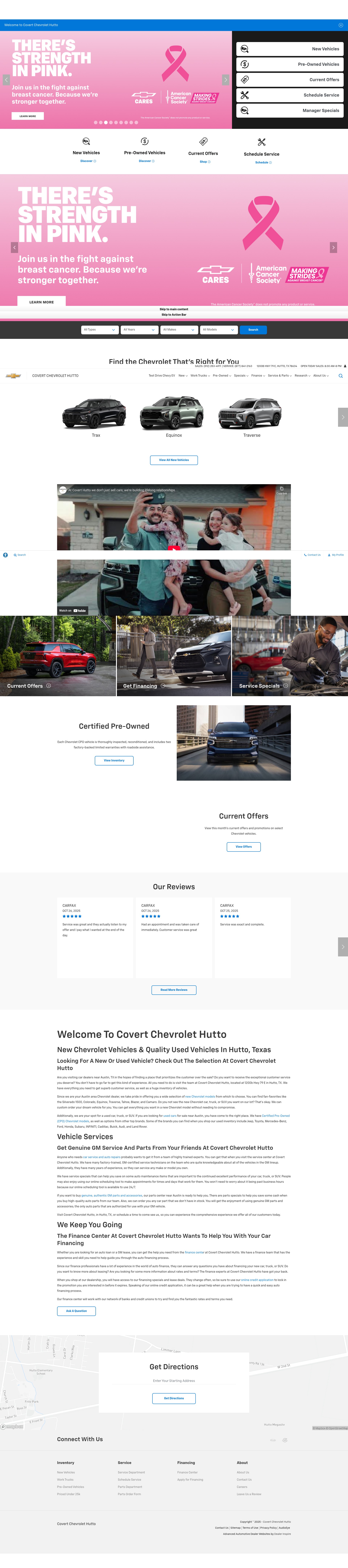 Screenshot of www.covertchevyhutto.com