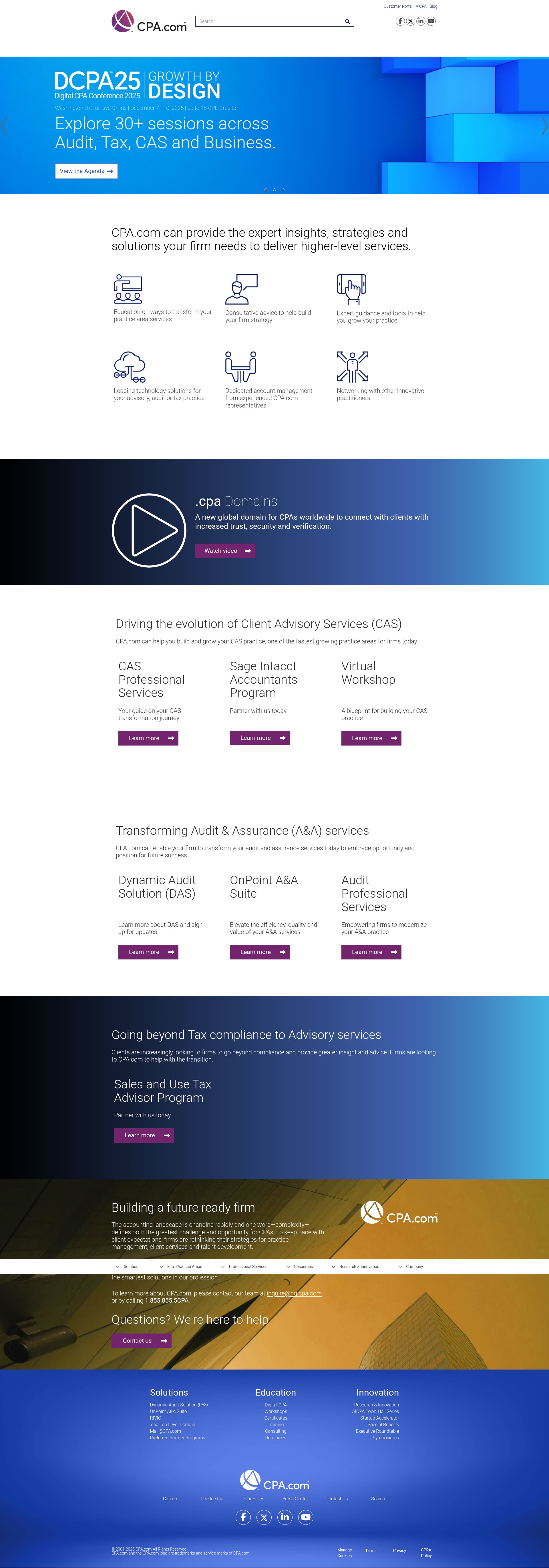 Screenshot of www.cpa.com