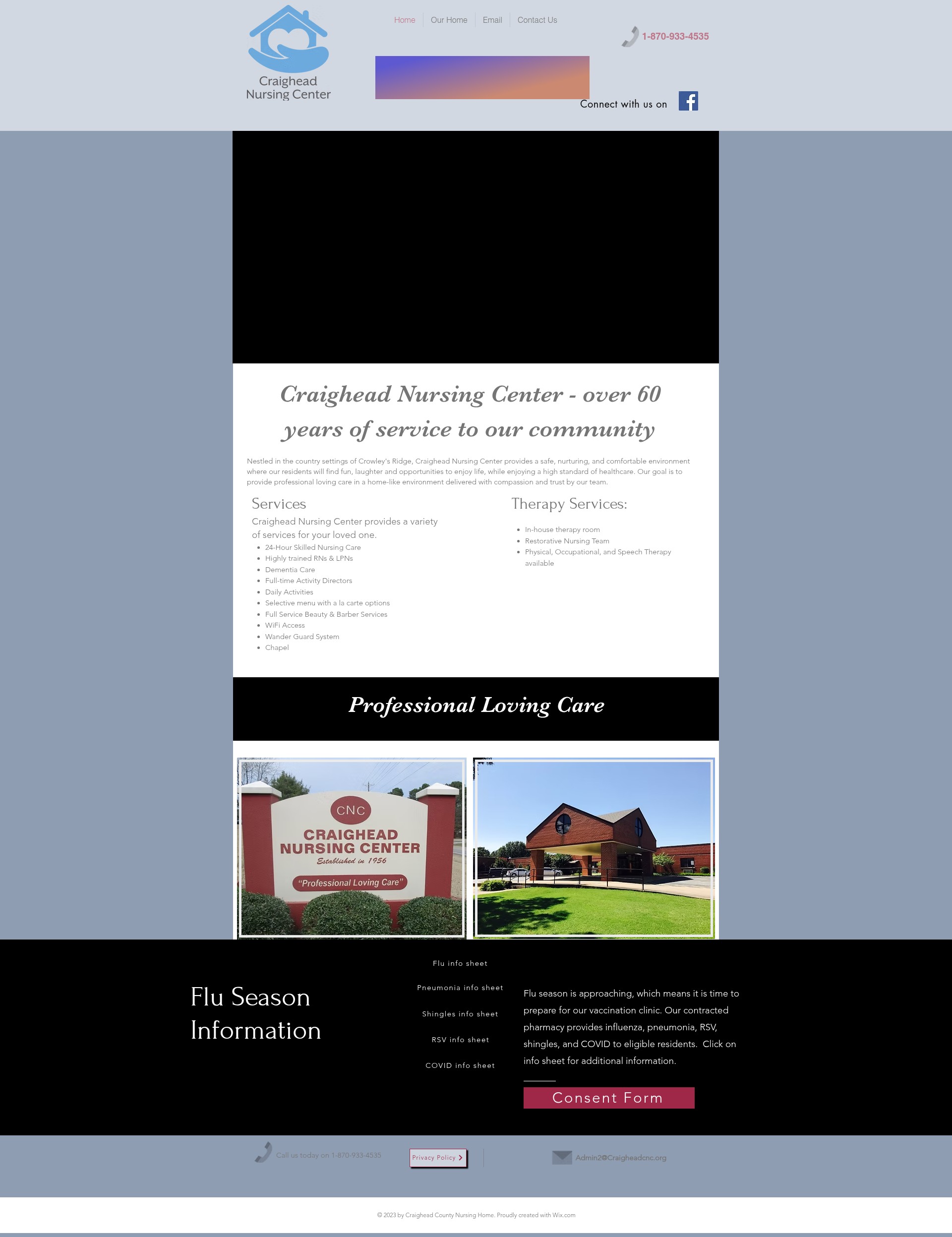 Screenshot of www.craigheadnursingcenter.org