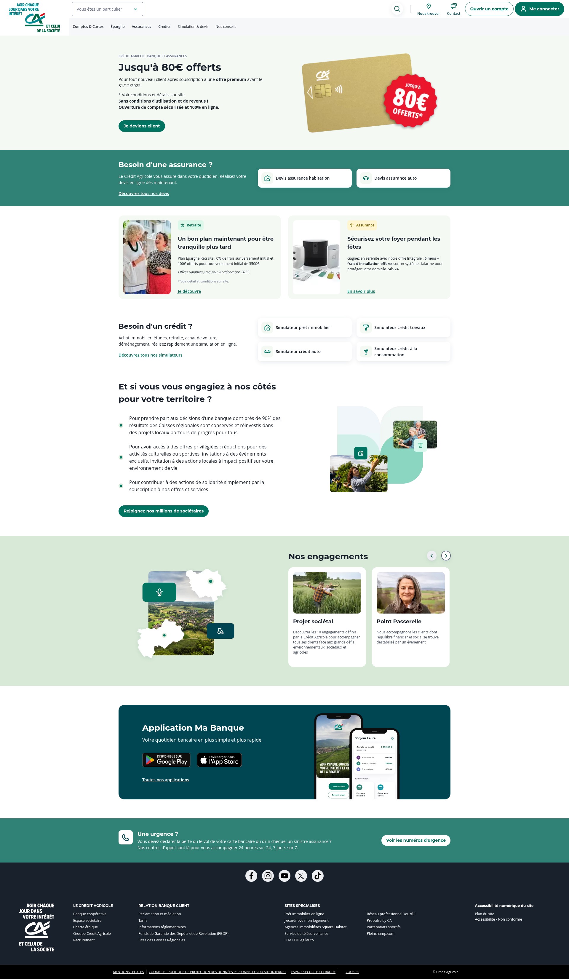 Screenshot of www.credit-agricole.fr