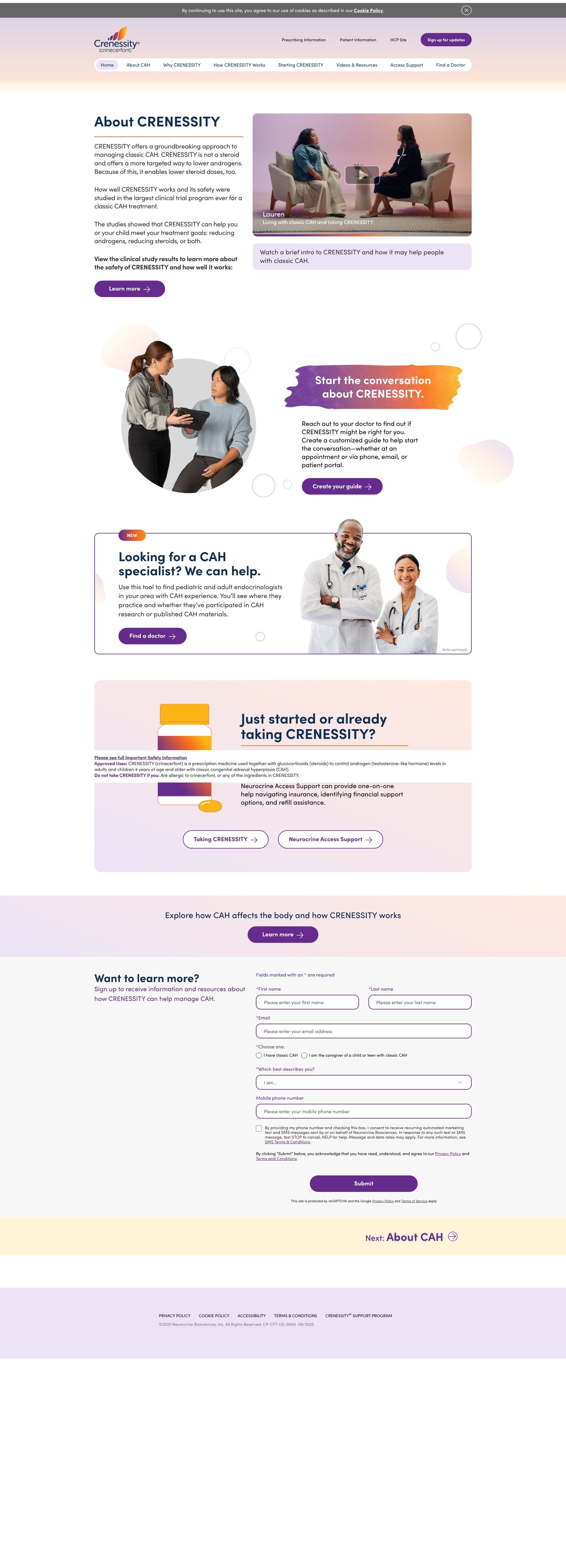 Screenshot of www.crenessity.com