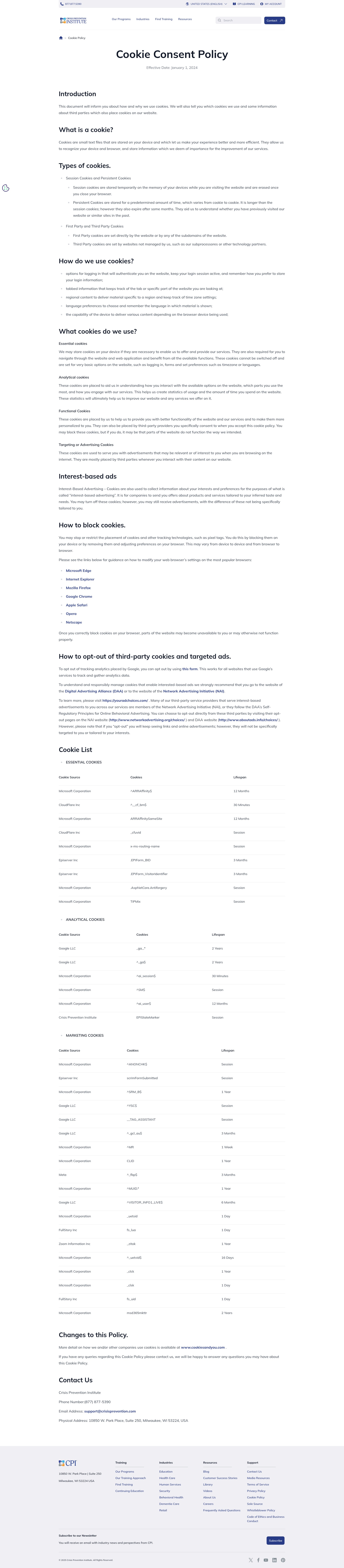 Screenshot of www.crisisprevention.com