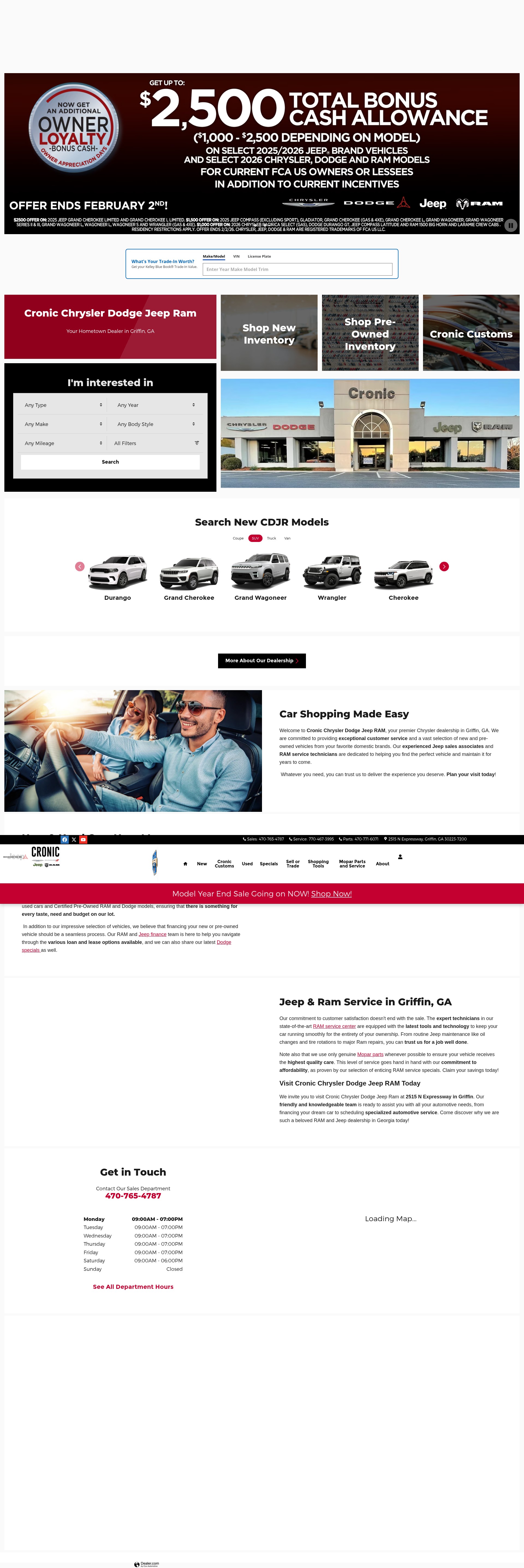 Screenshot of www.cronicchryslerdodgejeepram.com