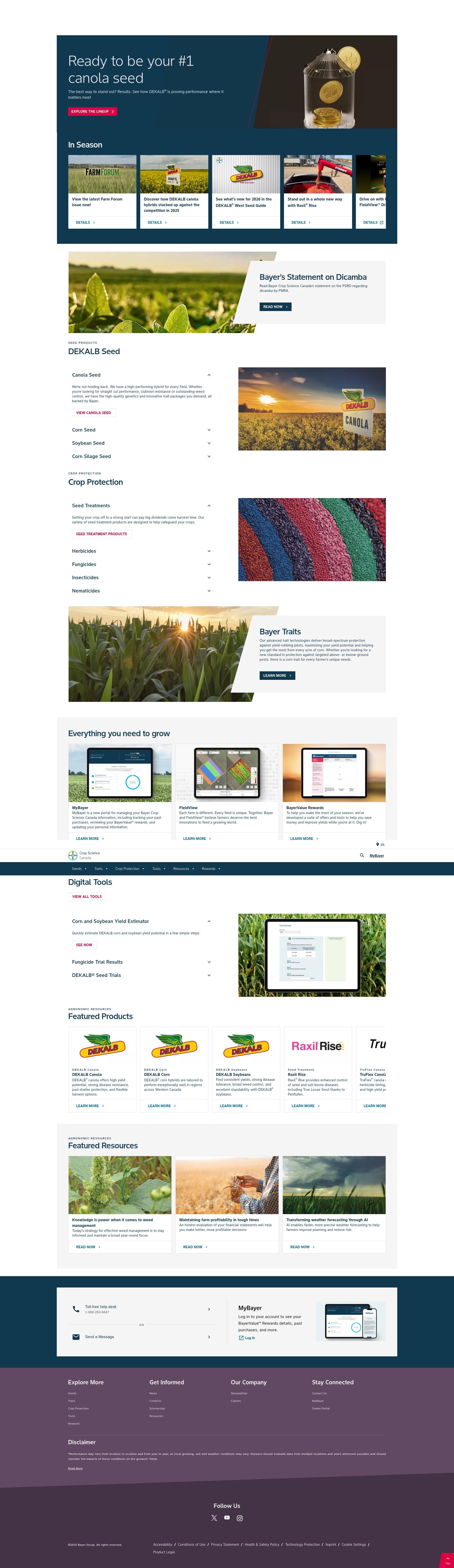Screenshot of www.cropscience.bayer.ca