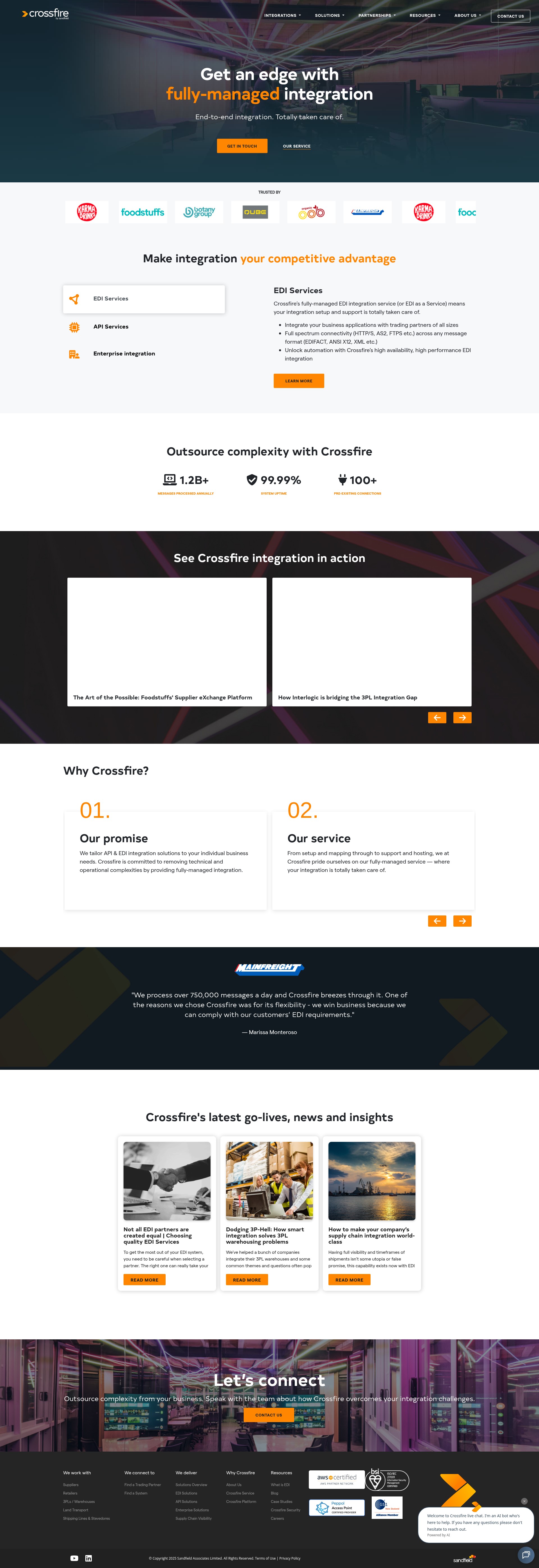 Screenshot of www.crossfireintegration.com