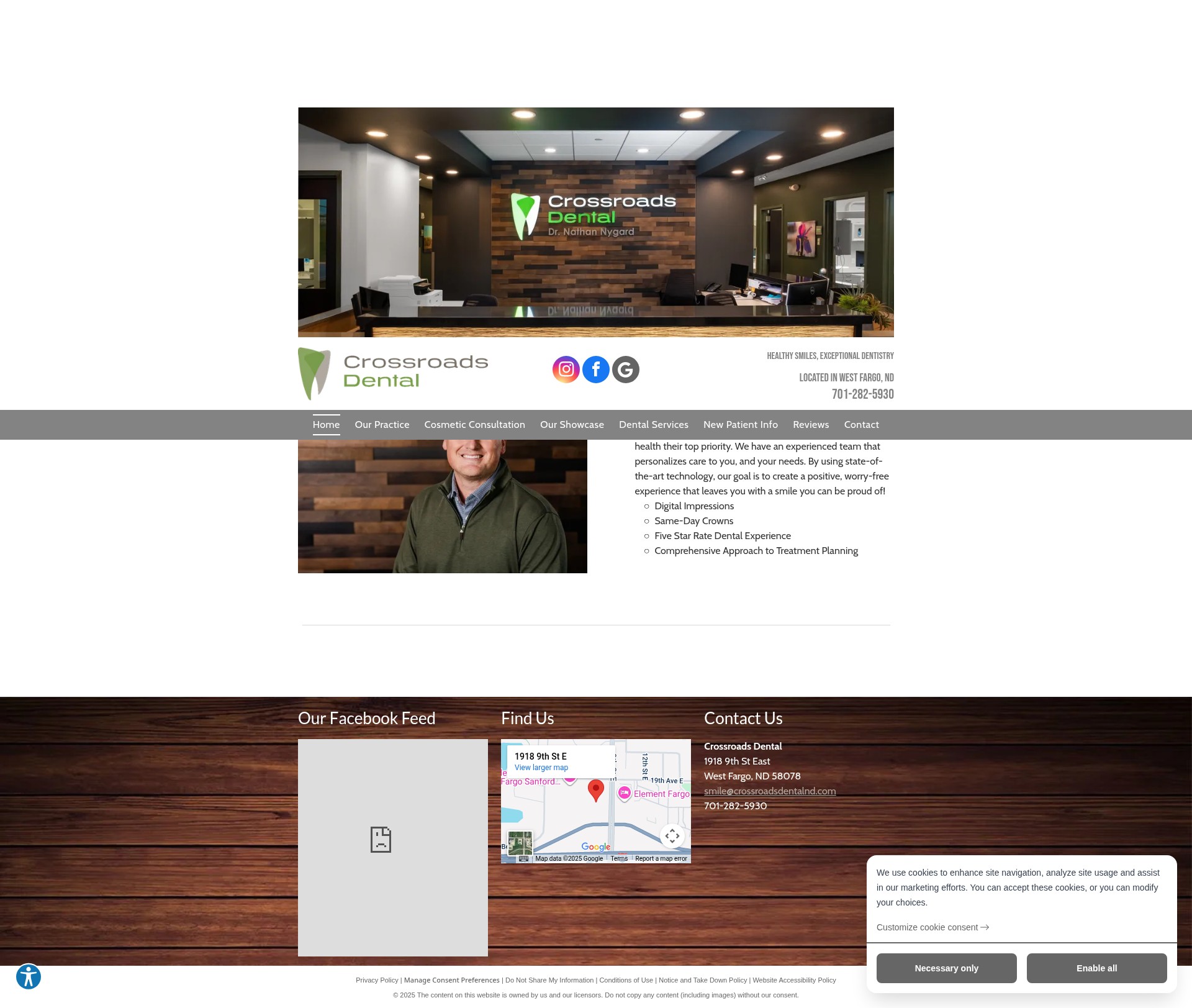 Screenshot of www.crossroadsdentalnd.com