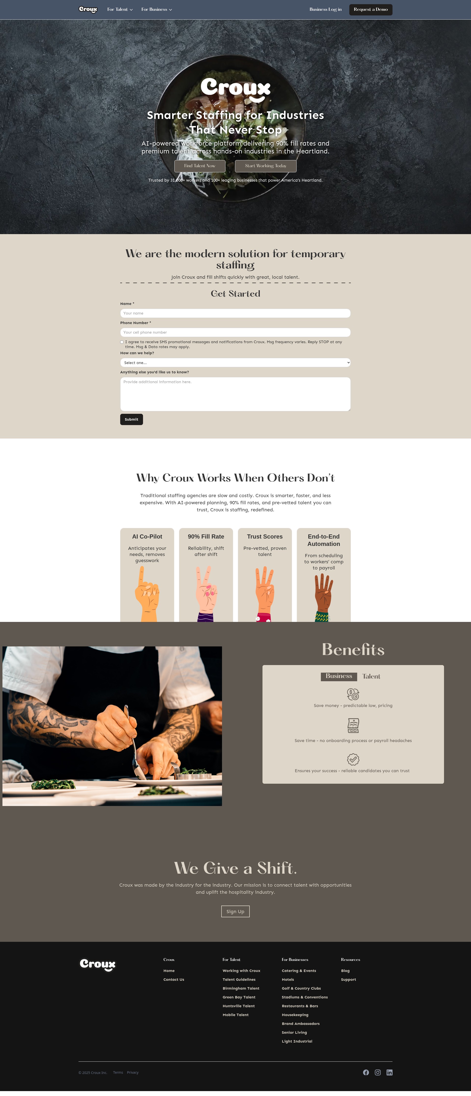 Screenshot of www.croux.co