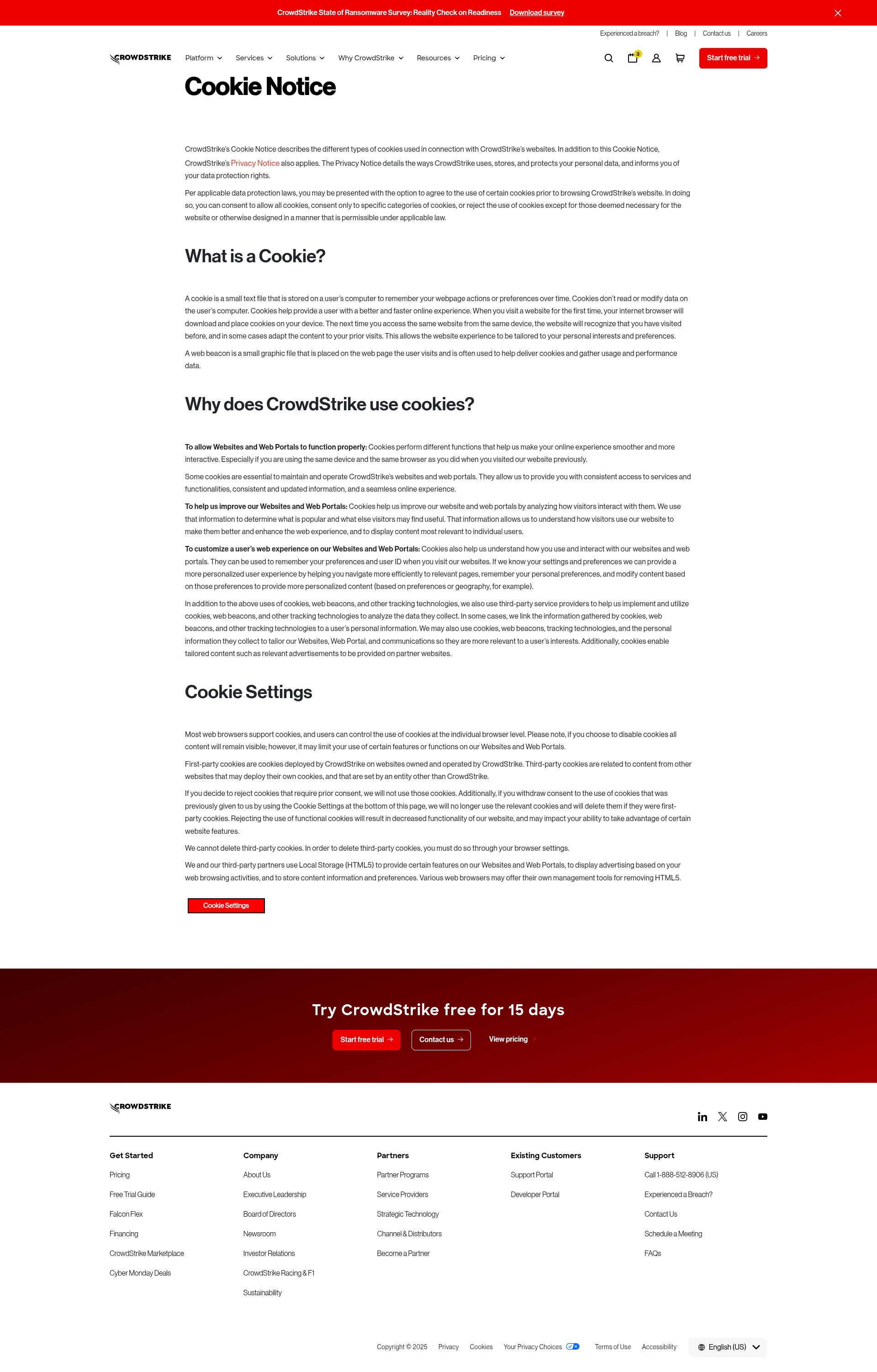 Screenshot of www.crowdstrike.com