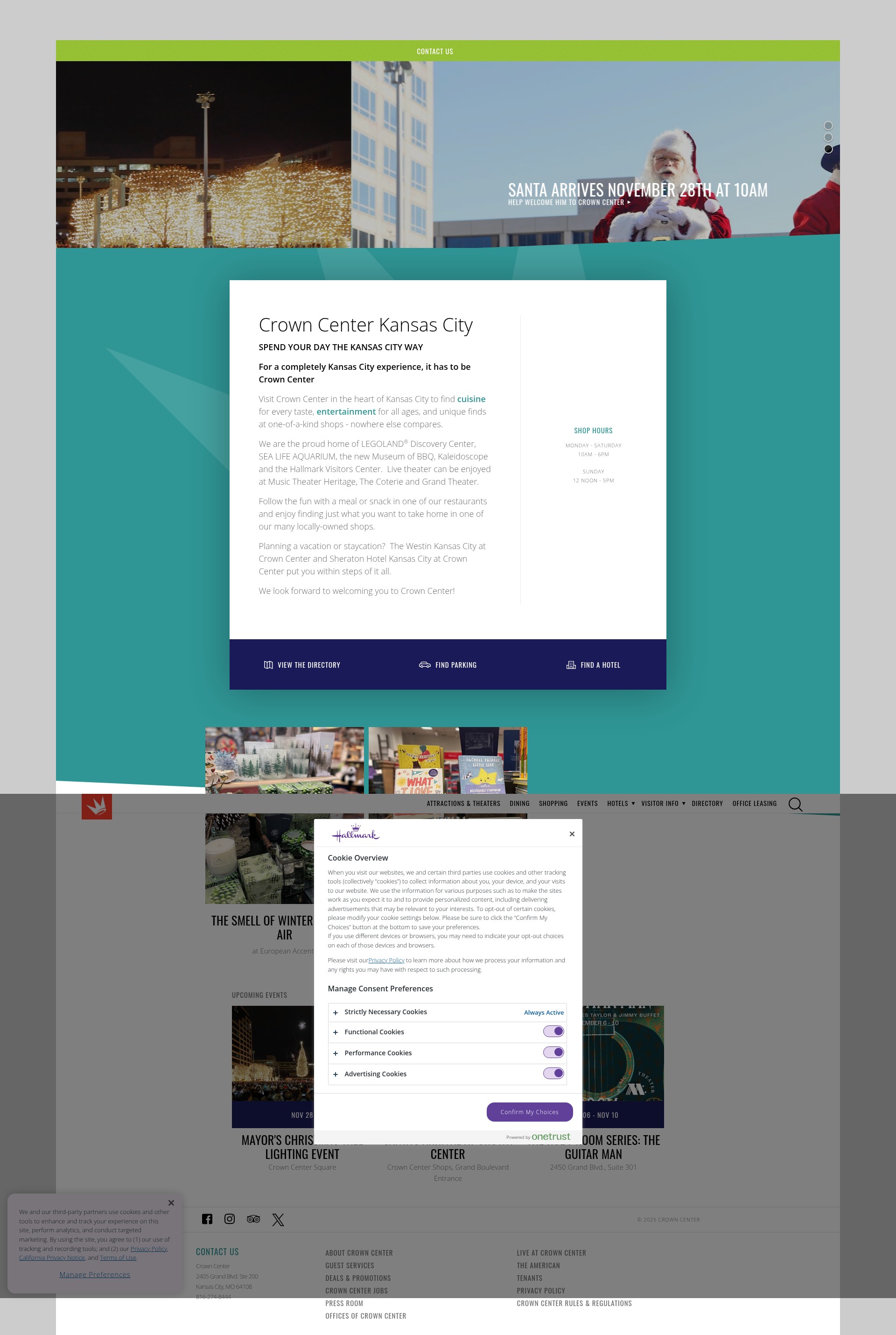 Screenshot of www.crowncenter.com