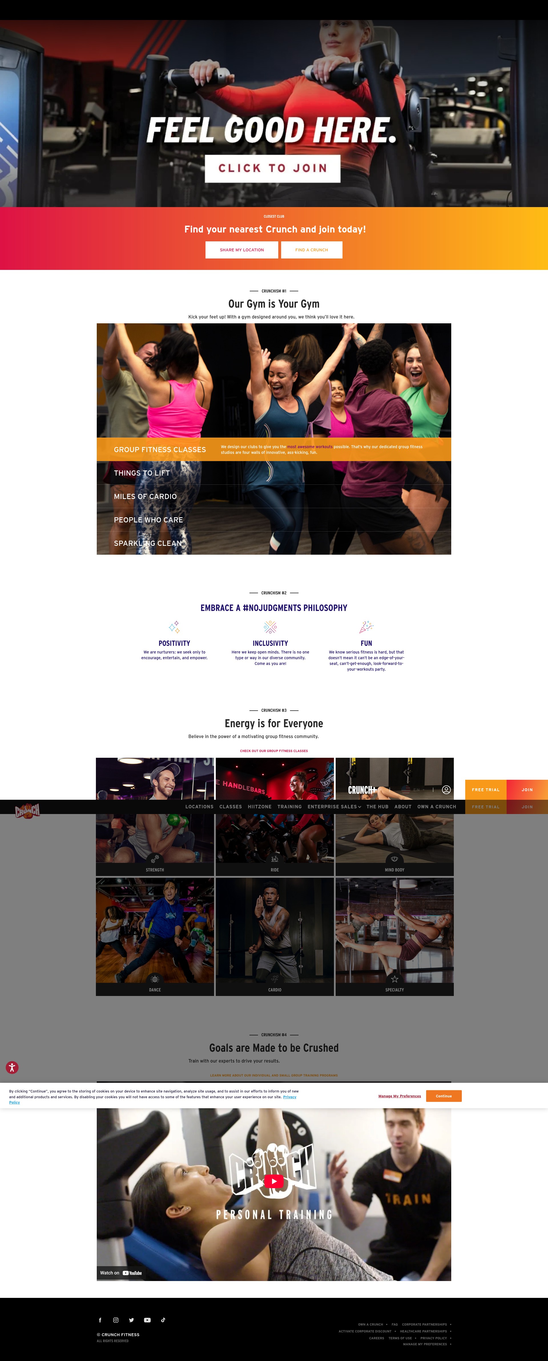 Screenshot of www.crunch.com