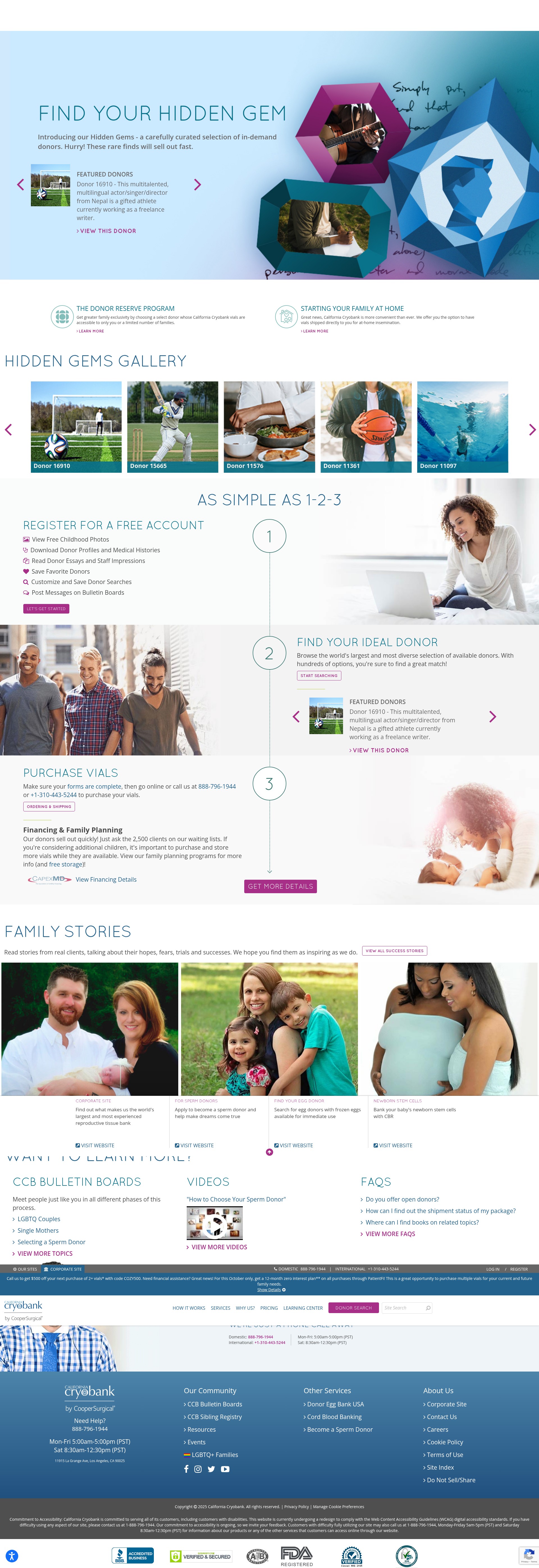 Screenshot of www.cryobank.com