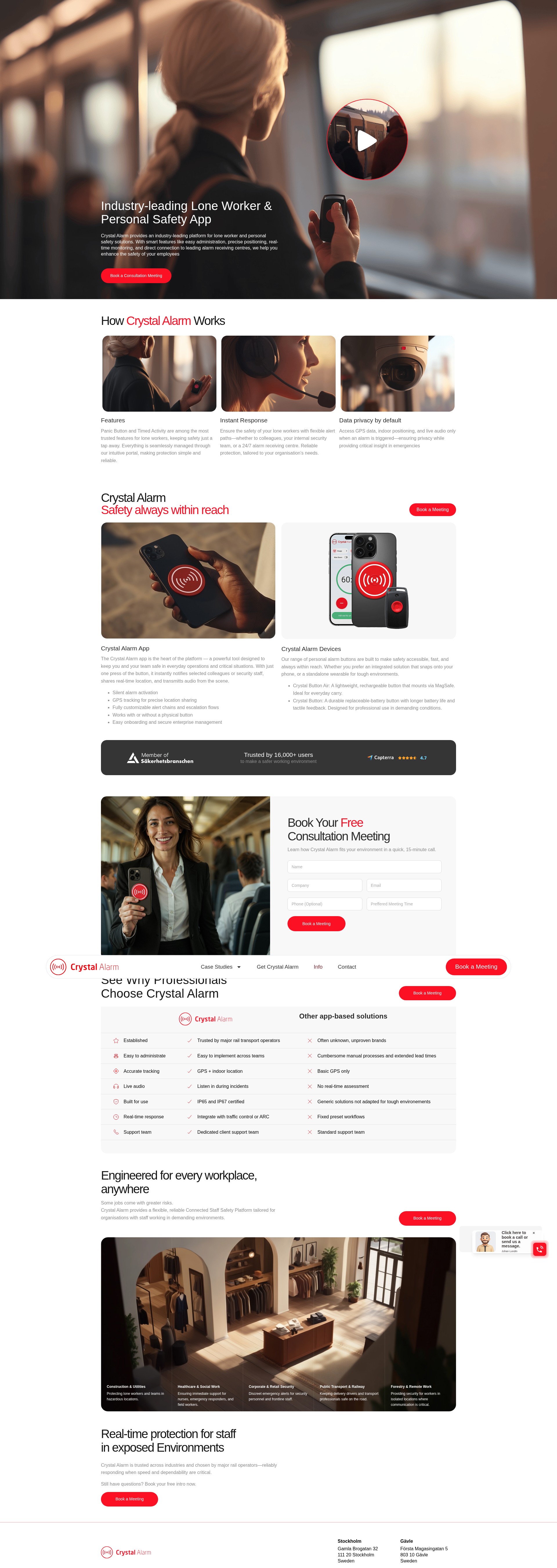 Screenshot of www.crystalalarm.com