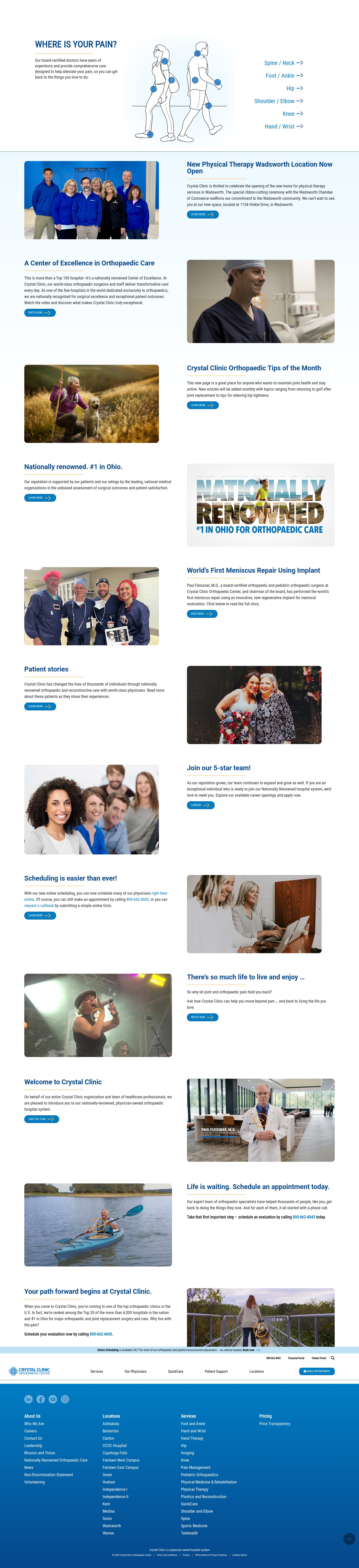 Screenshot of www.crystalclinic.com