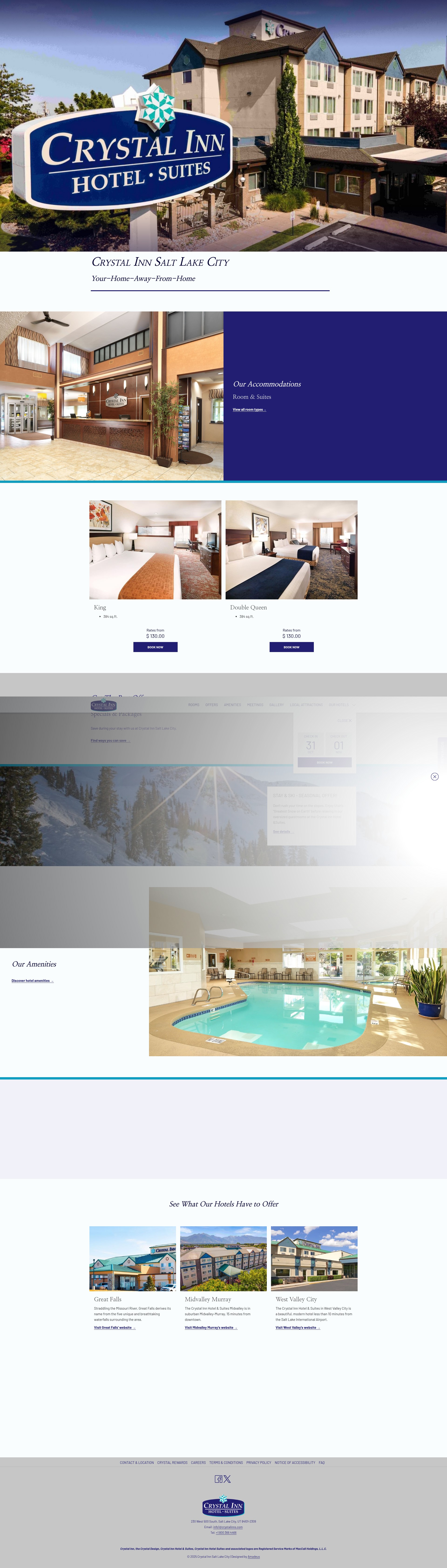 Screenshot of www.crystalinnsaltlake.com