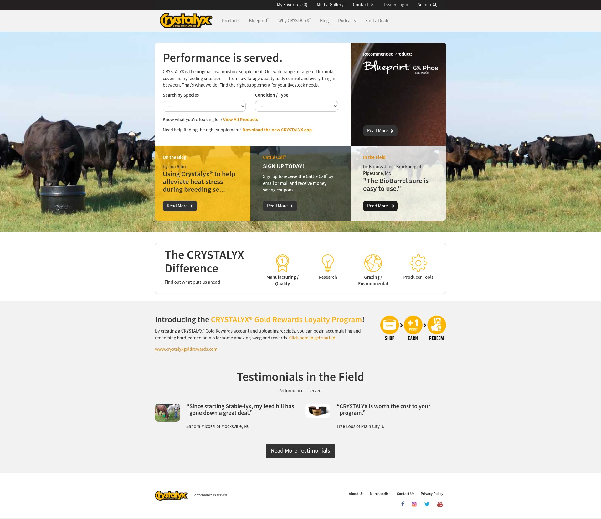 Screenshot of www.crystalyx.com