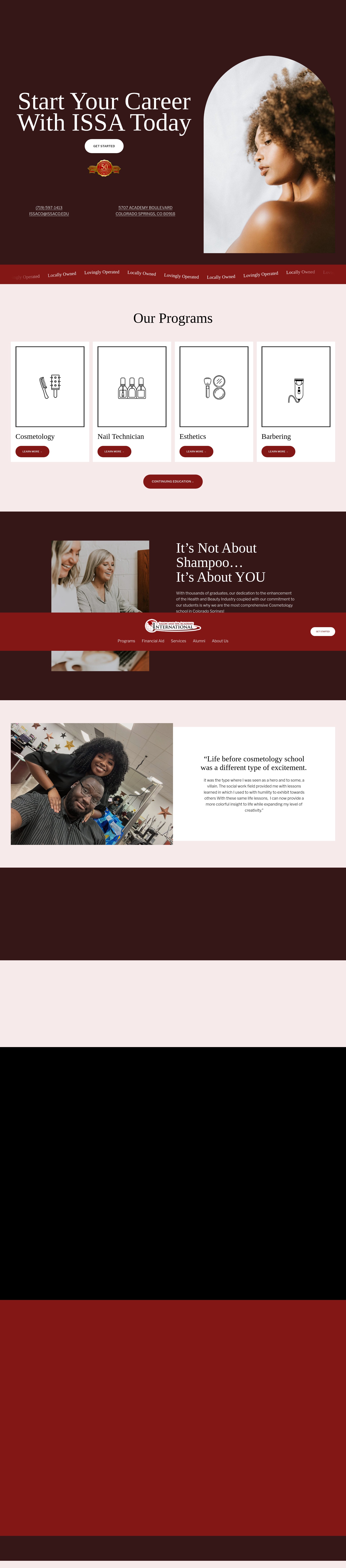 Screenshot of www.csbeautyschoolsco.com