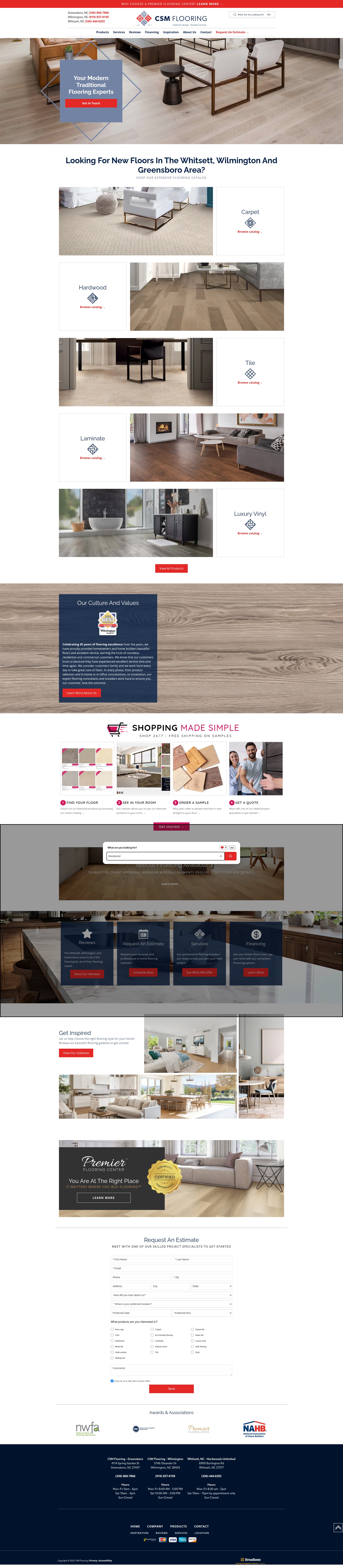 Screenshot of www.csmflooring.com