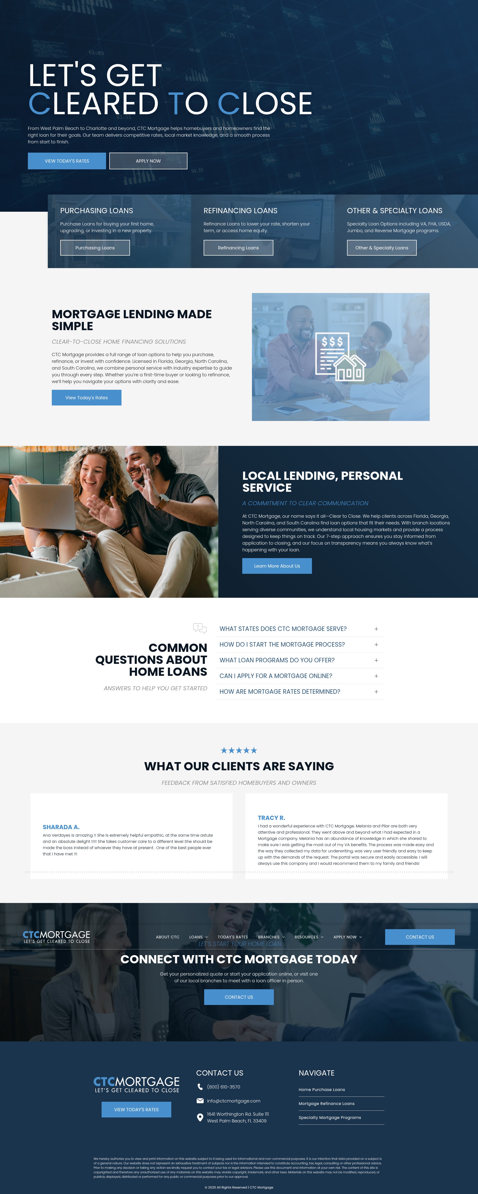 Screenshot of www.ctcmortgage.com