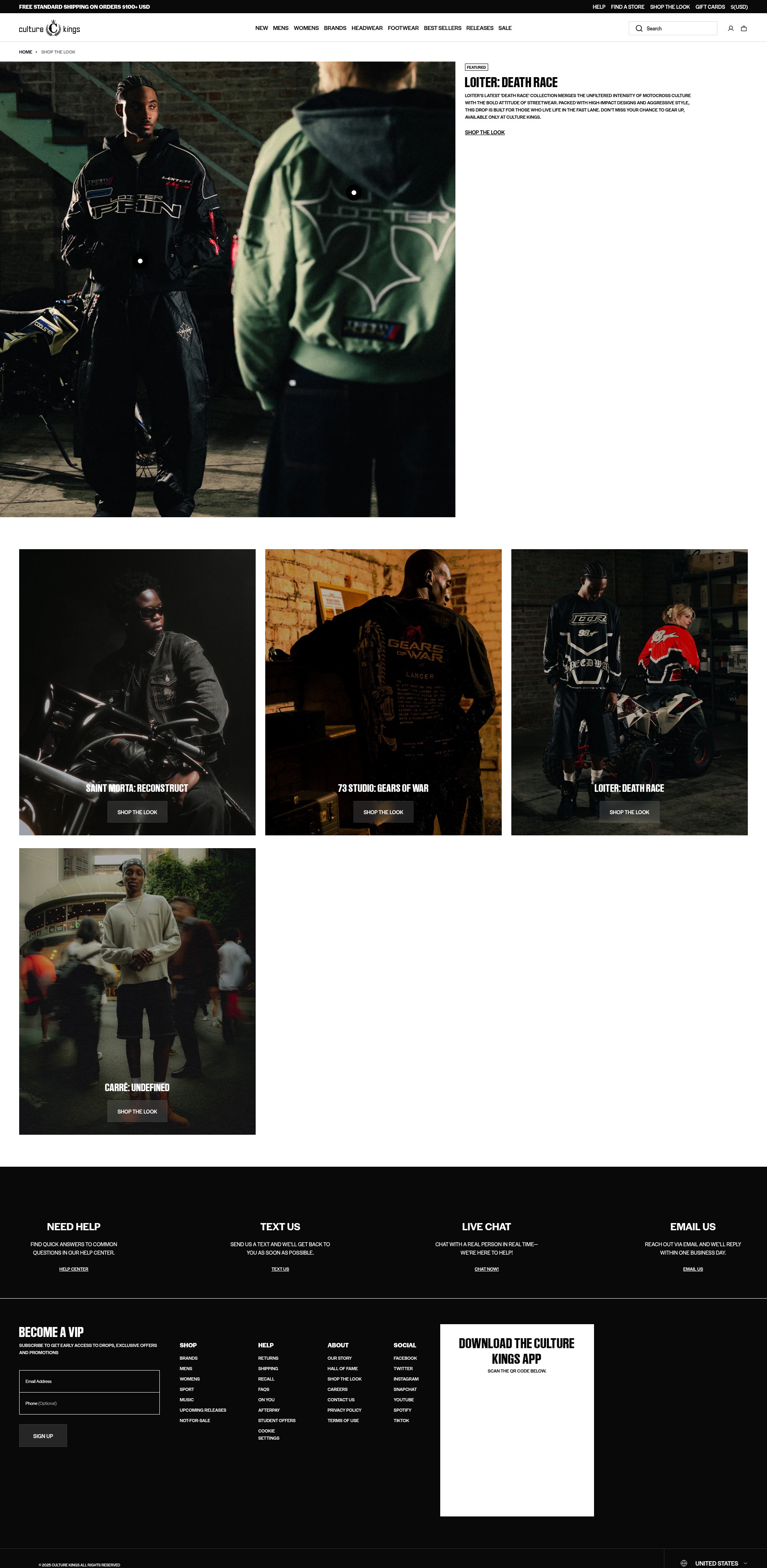 Screenshot of www.culturekings.com