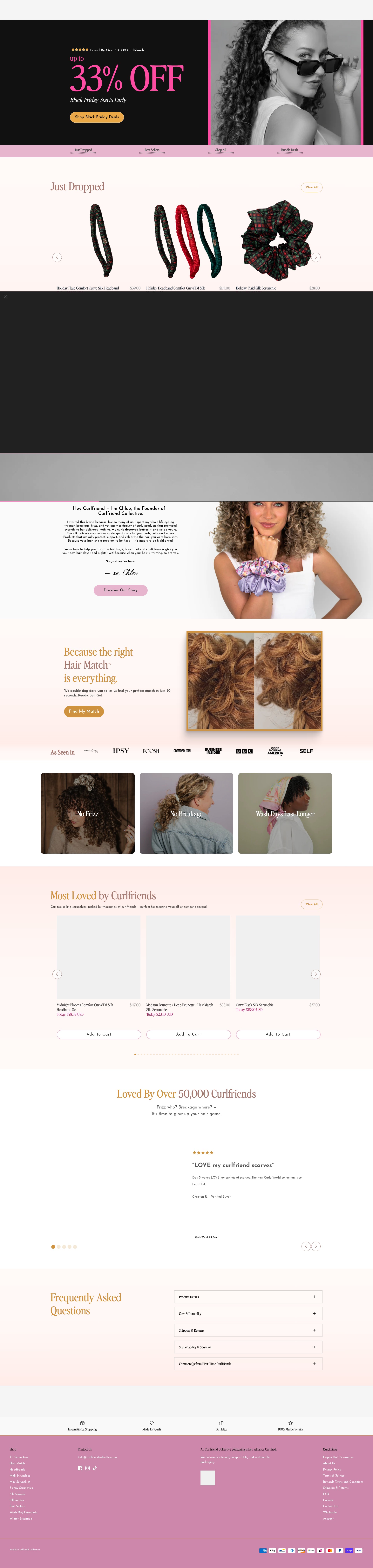 Screenshot of www.curlfriendcollective.com