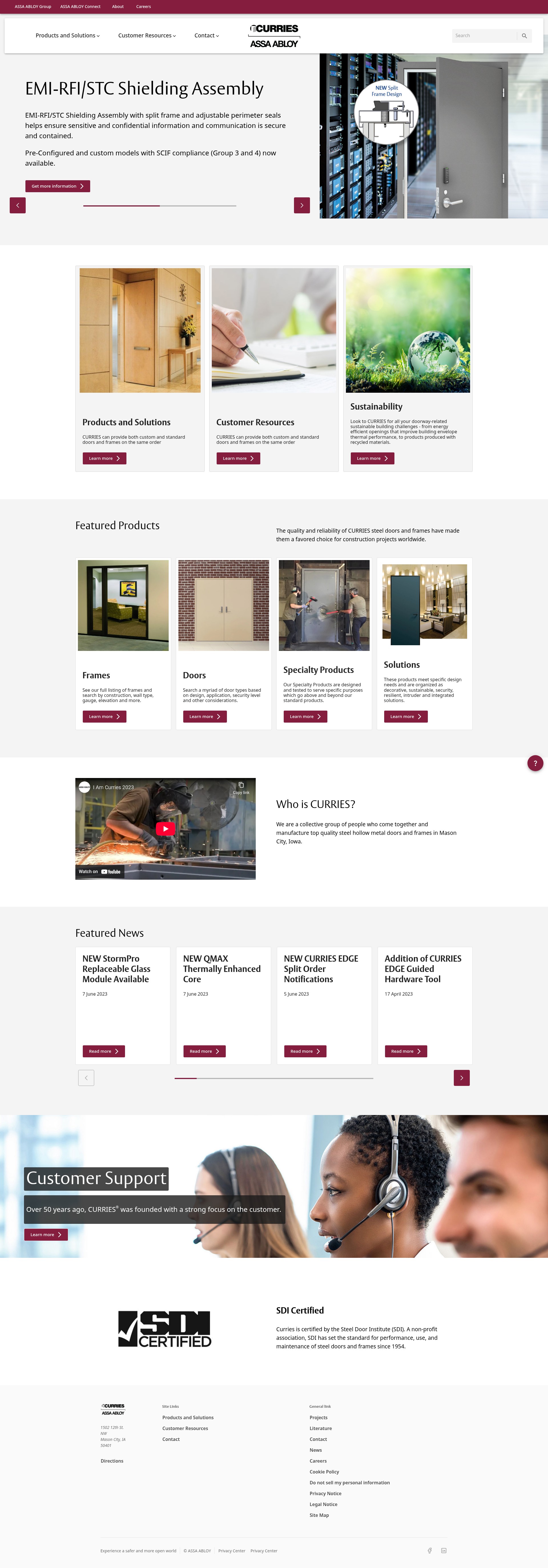 Screenshot of www.curries.com