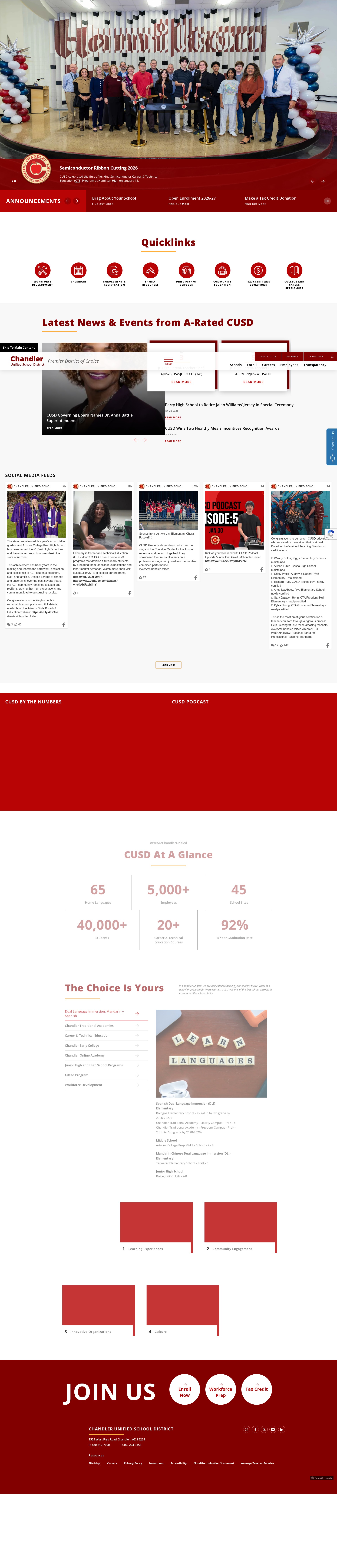 Screenshot of www.cusd80.com