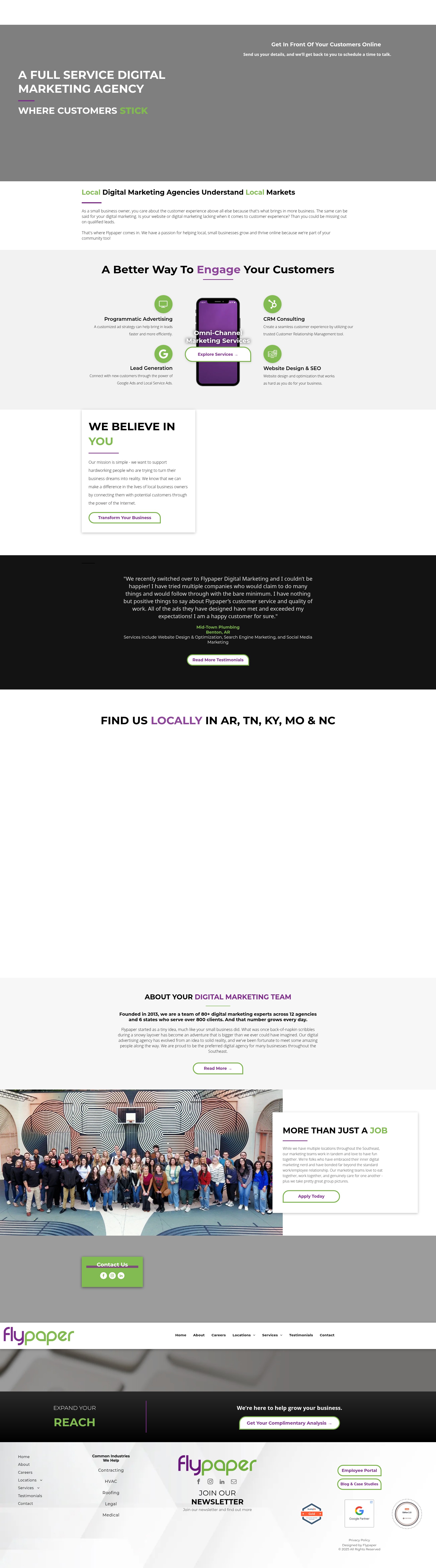 Screenshot of www.customerswhostick.com