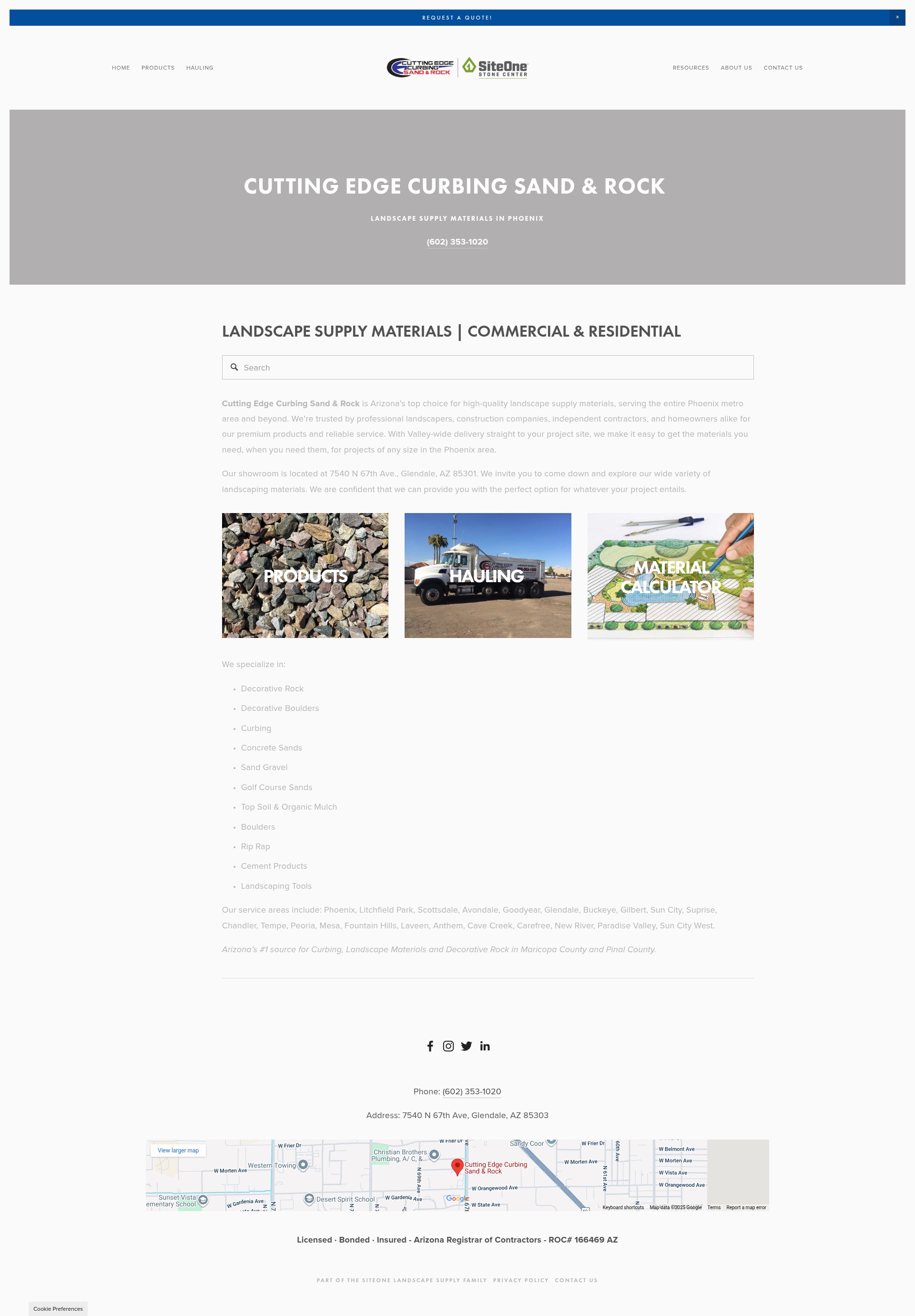 Screenshot of www.cuttingedgecurbing.com