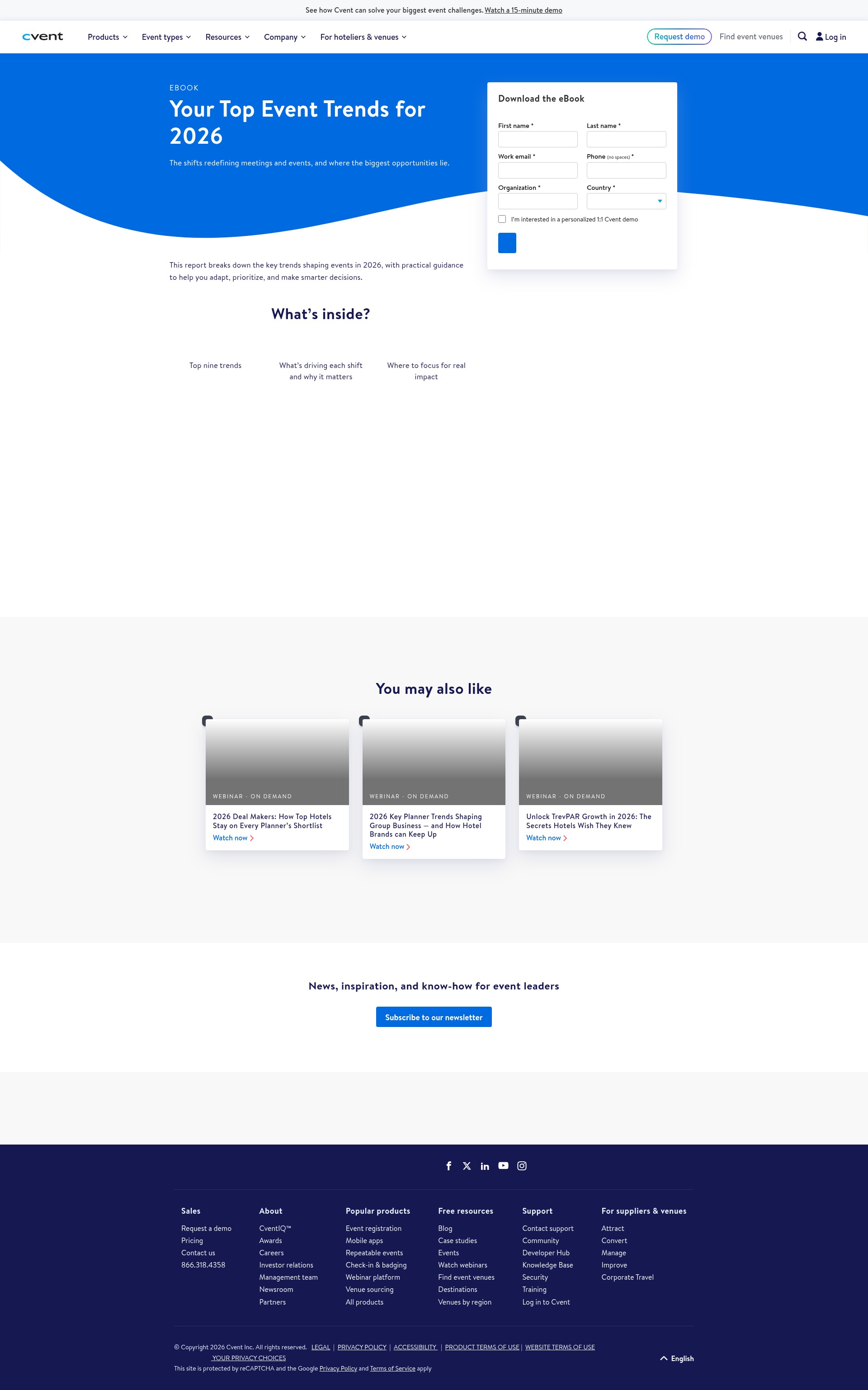 Screenshot of www.cvent.com