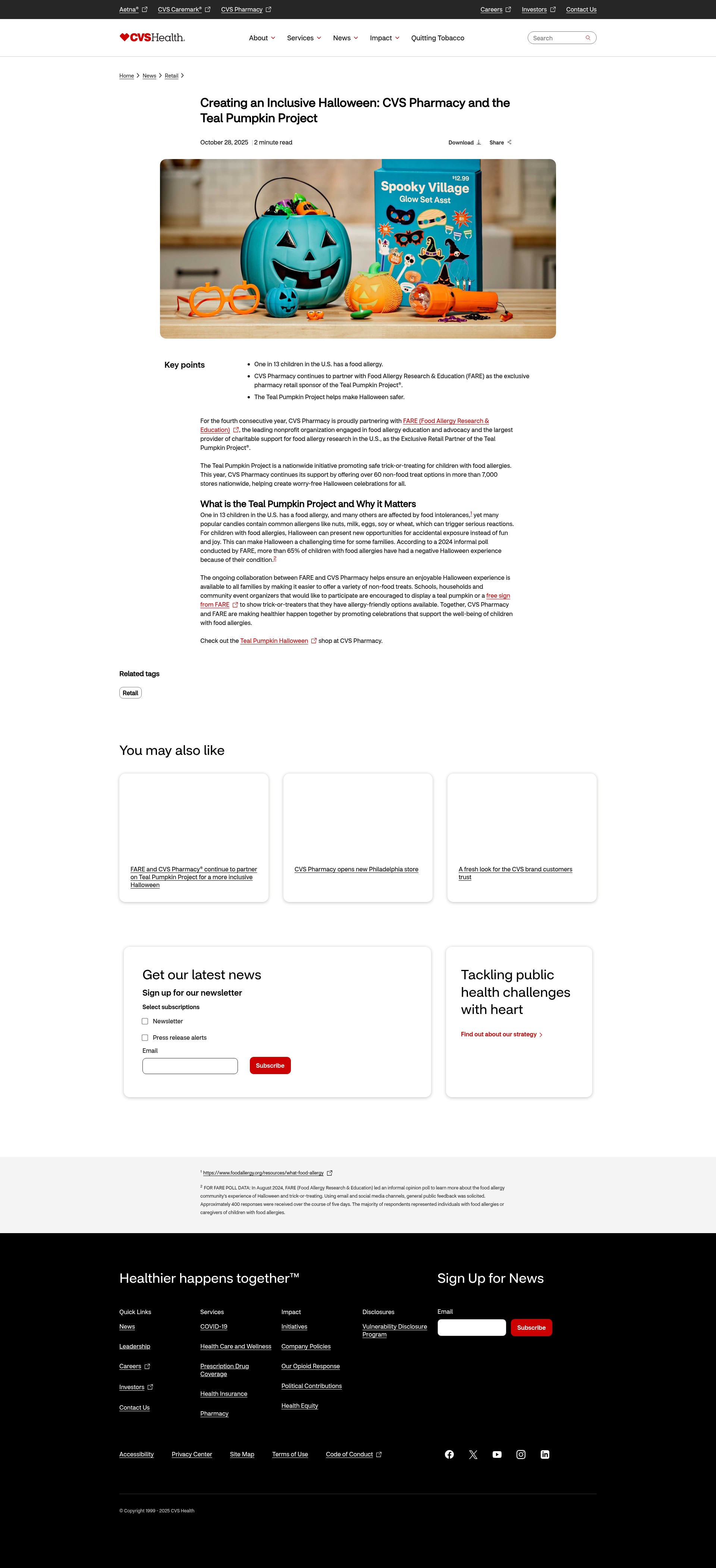 Screenshot of www.cvshealth.com