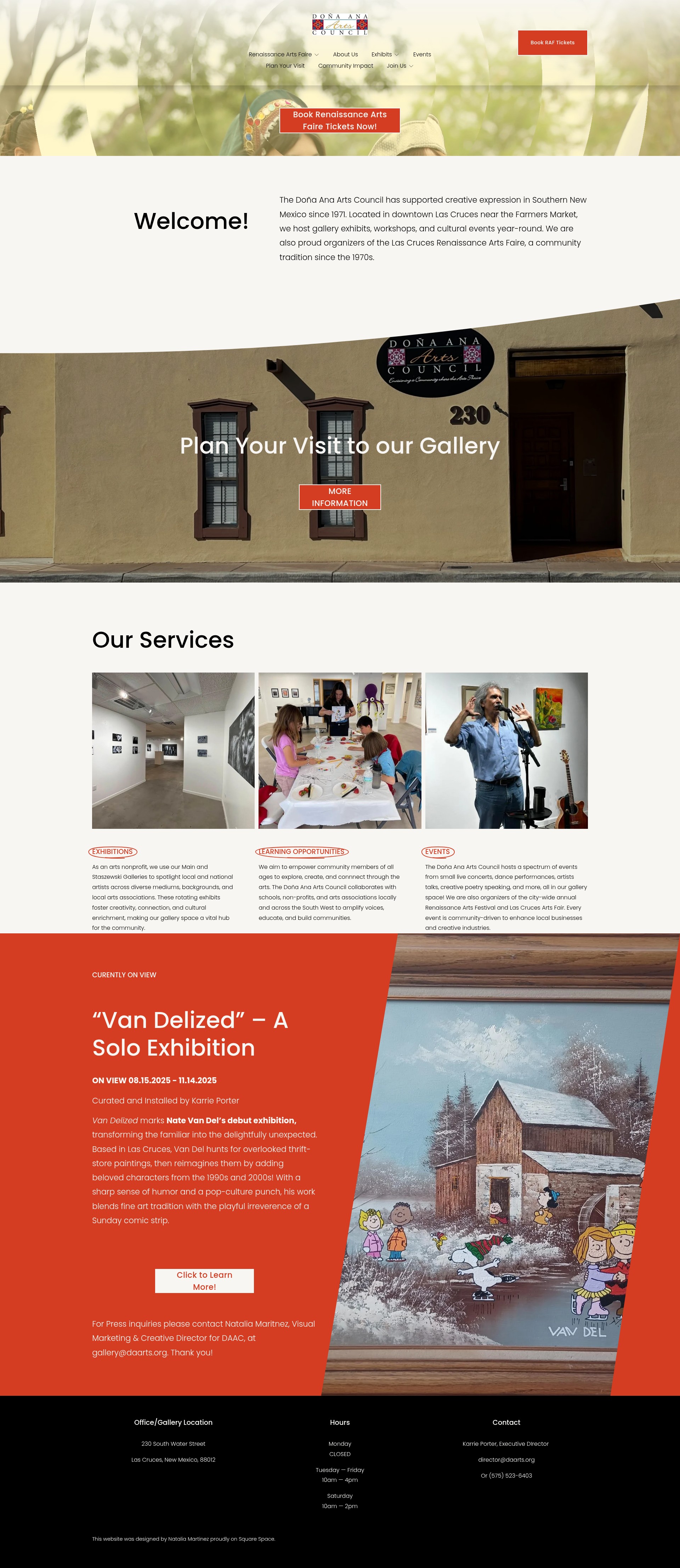 Screenshot of www.daarts.org