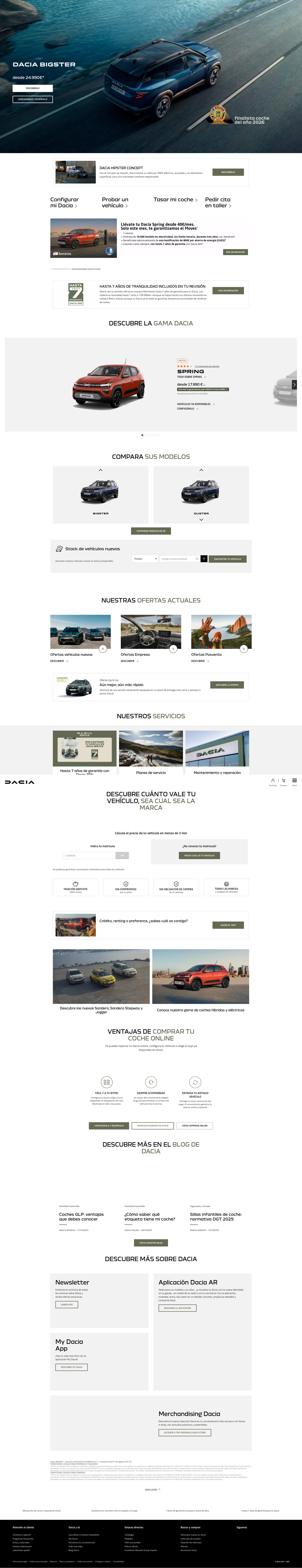 Screenshot of www.dacia.es