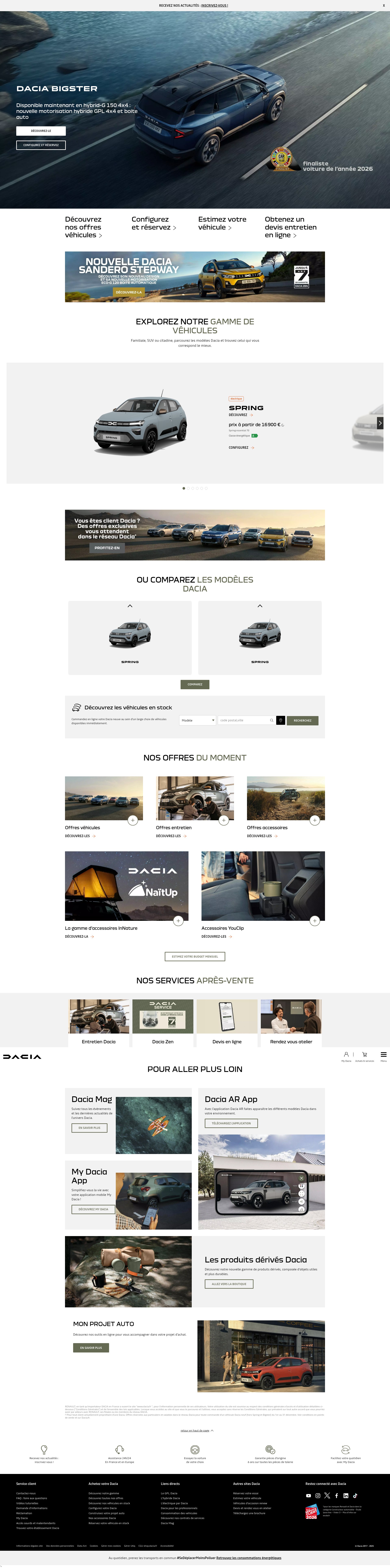 Screenshot of www.dacia.fr