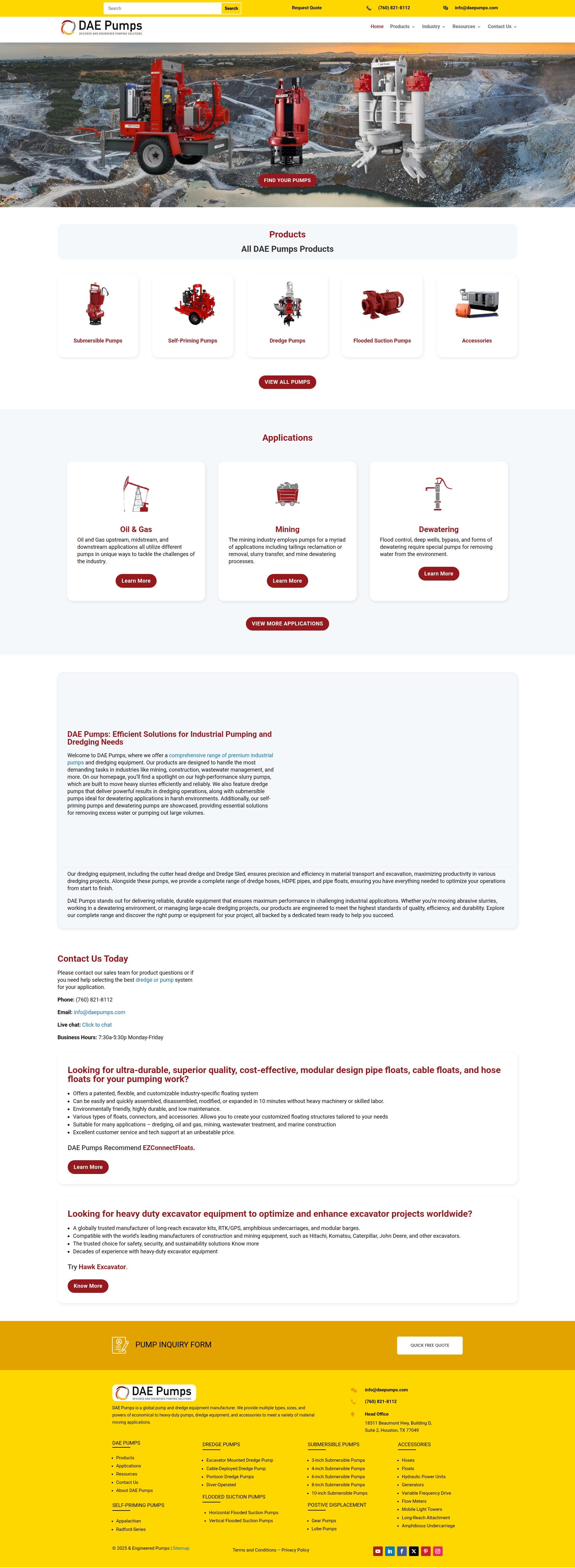 Screenshot of www.daepumps.com