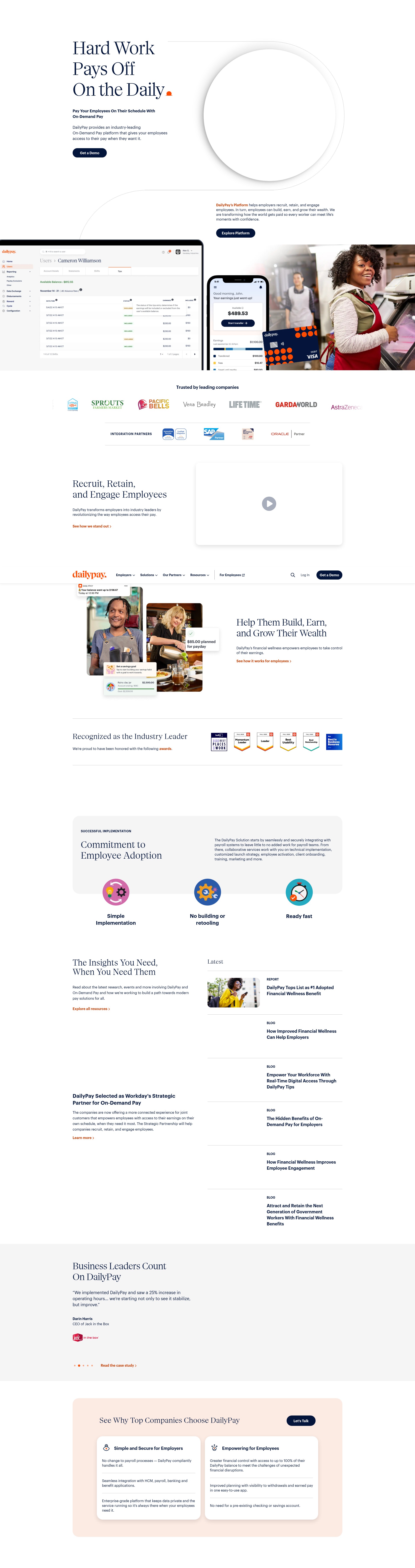 Screenshot of www.dailypay.com