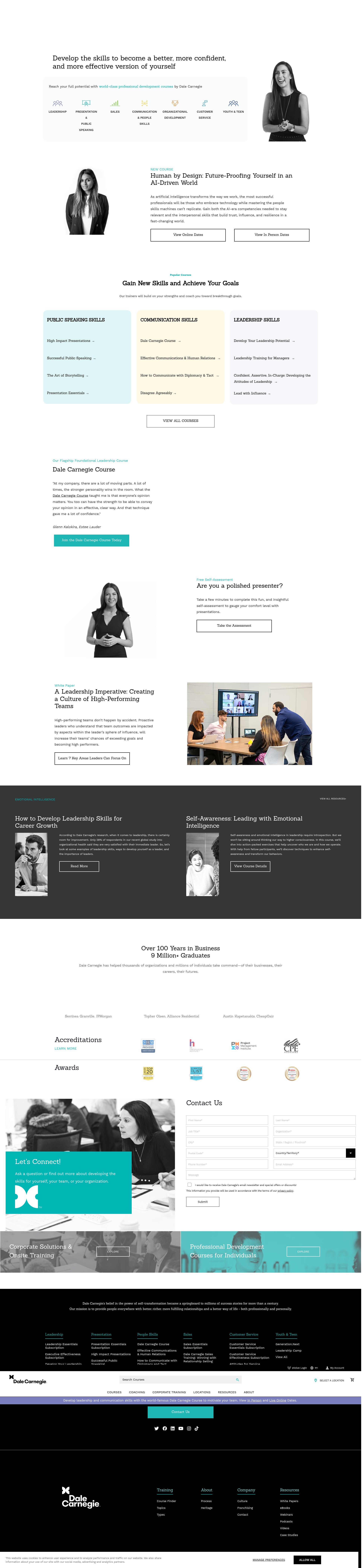Screenshot of www.dalecarnegie.com