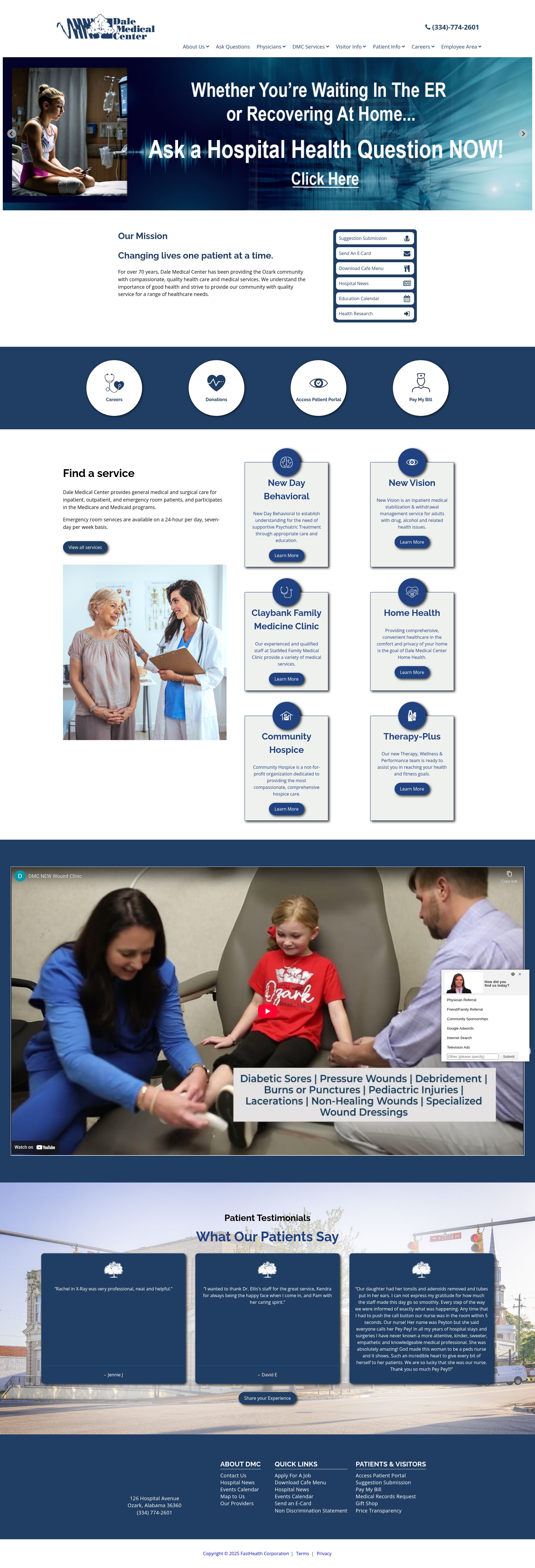 Screenshot of www.dalemedical.org