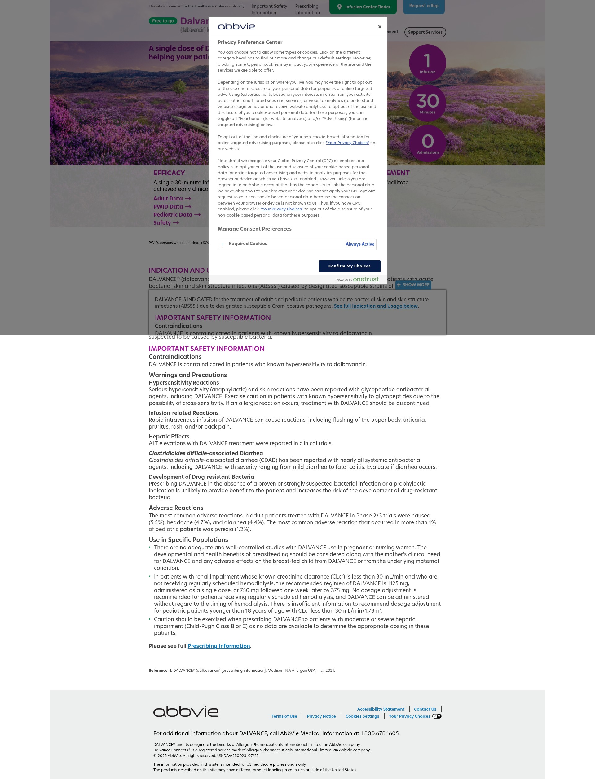 Screenshot of www.dalvance.com