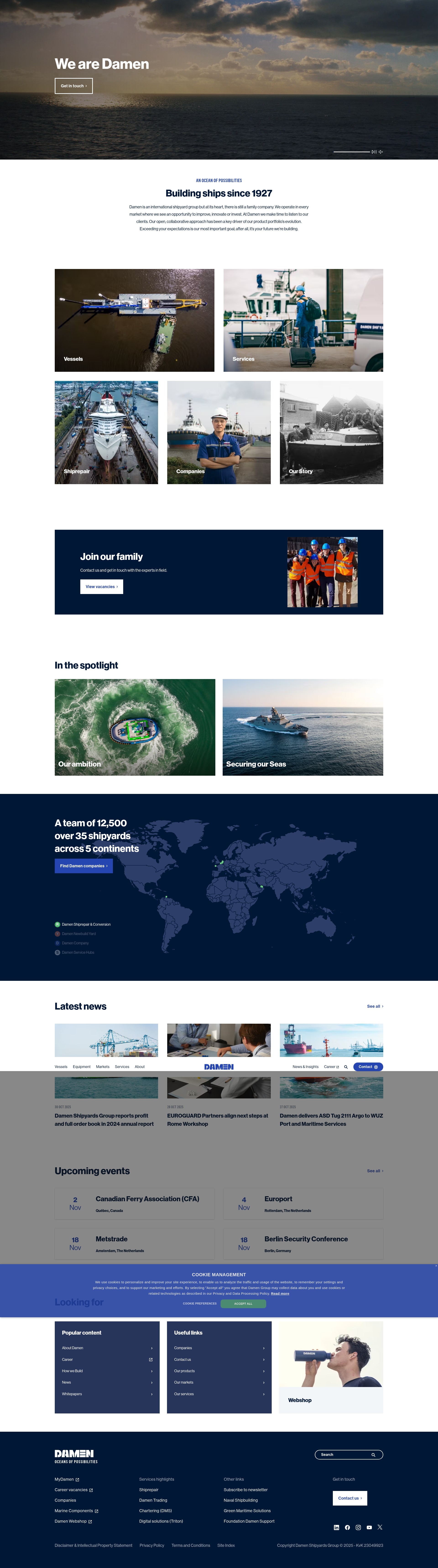 Screenshot of www.damen.com